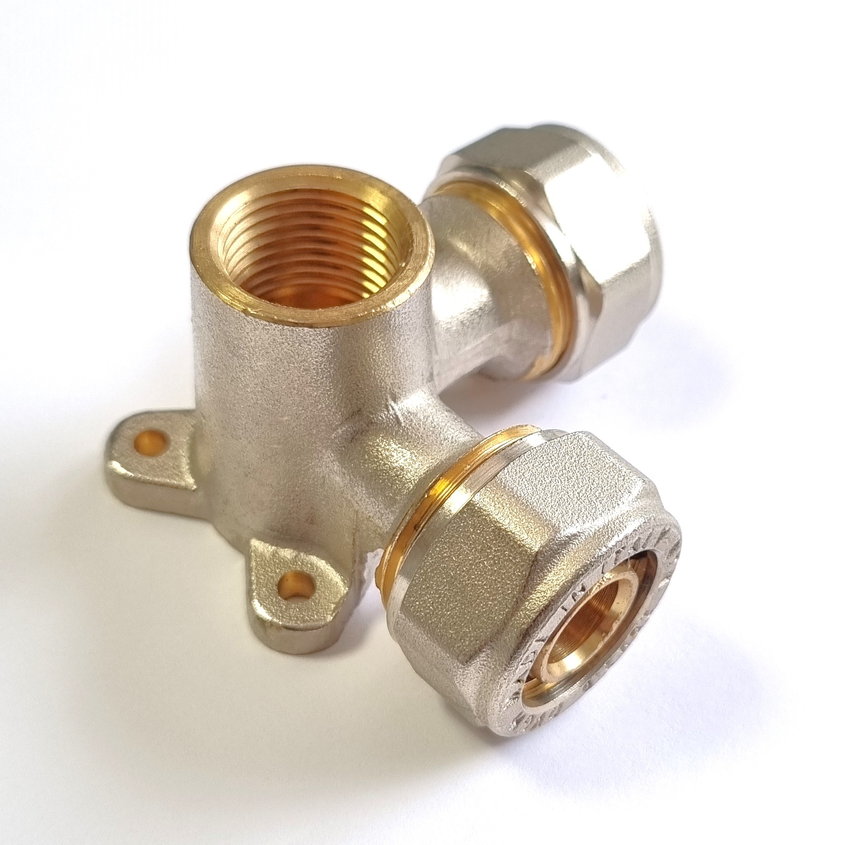 Klemmring Schraubfitting - Wandwinkel doppelt für Aluverbundrohr 16/20