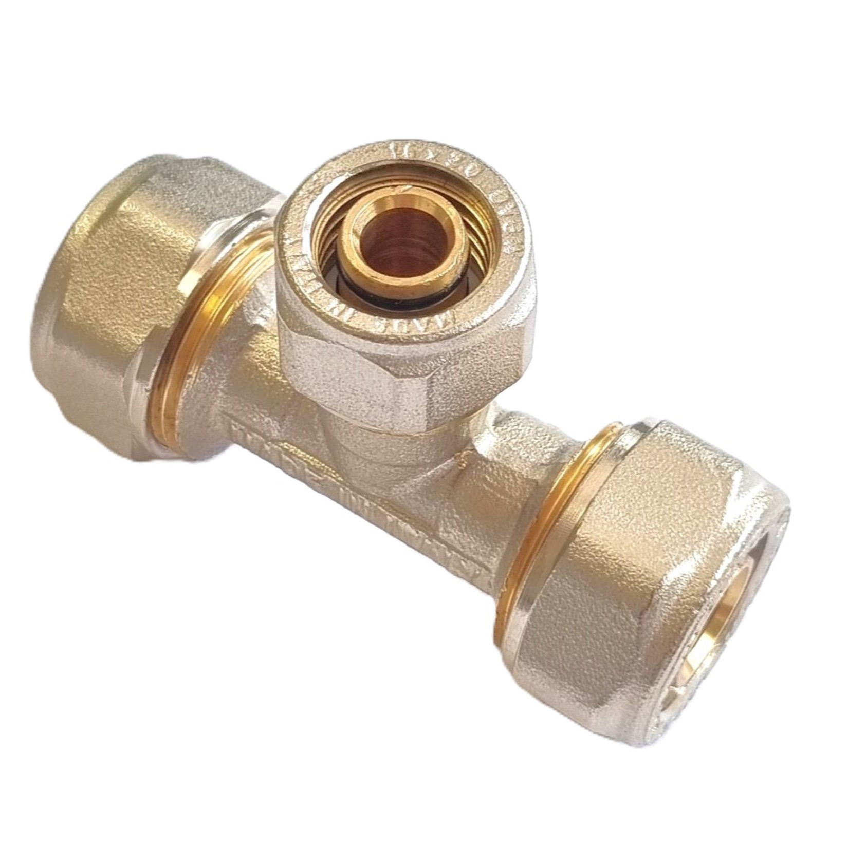 Klemmring Schraubfitting - T-Stück reduziert 26-20-26 für Aluverbundrohr – Bild 1