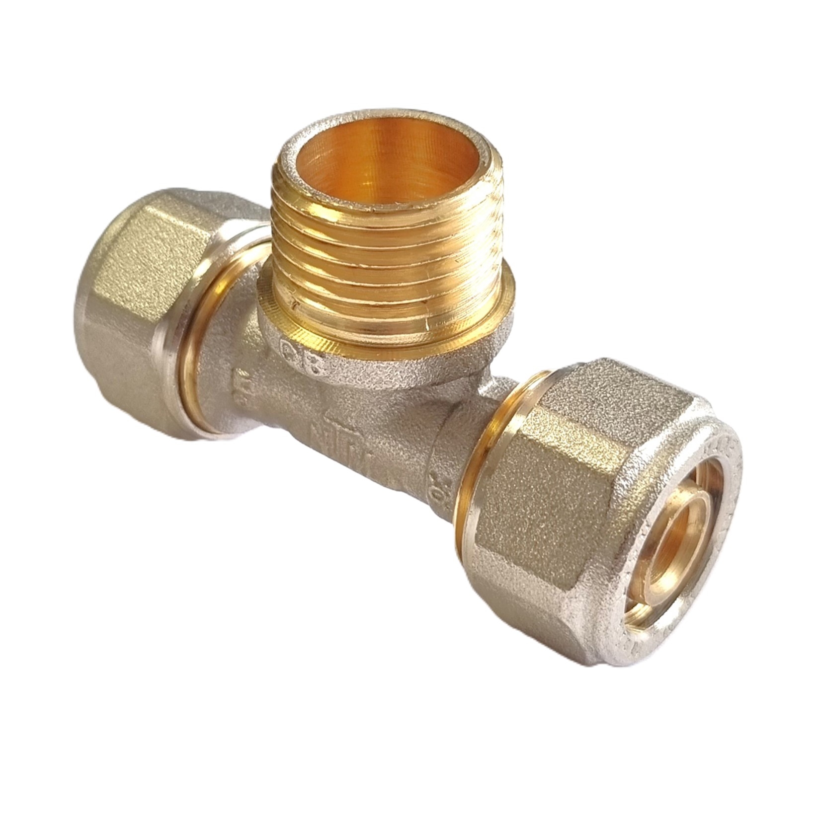 Klemmring Schraubfitting - T-Stück mit Aussengewinde für Aluverbundrohr 16/20/26/32