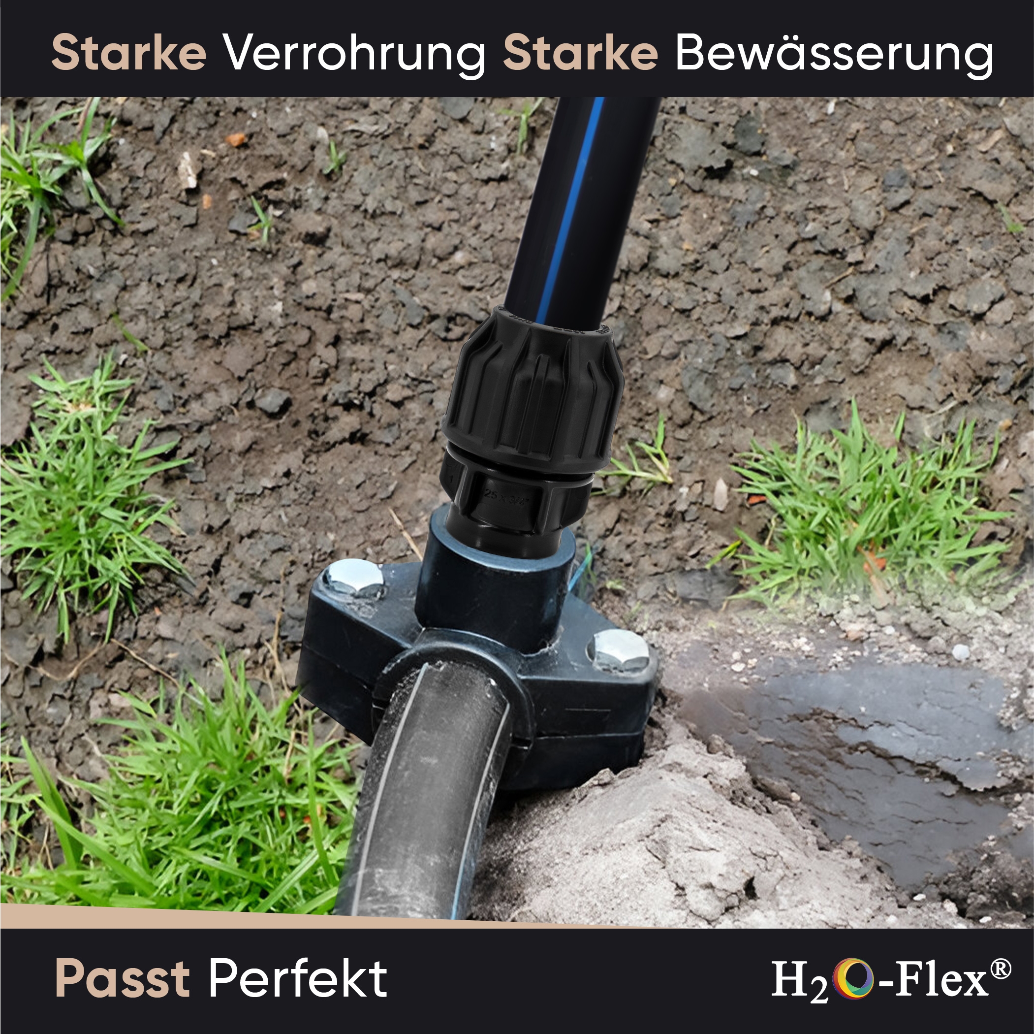 20er PP Klemmfitting mit 3/4" Innengewinde für PE Rohr – Bild 5