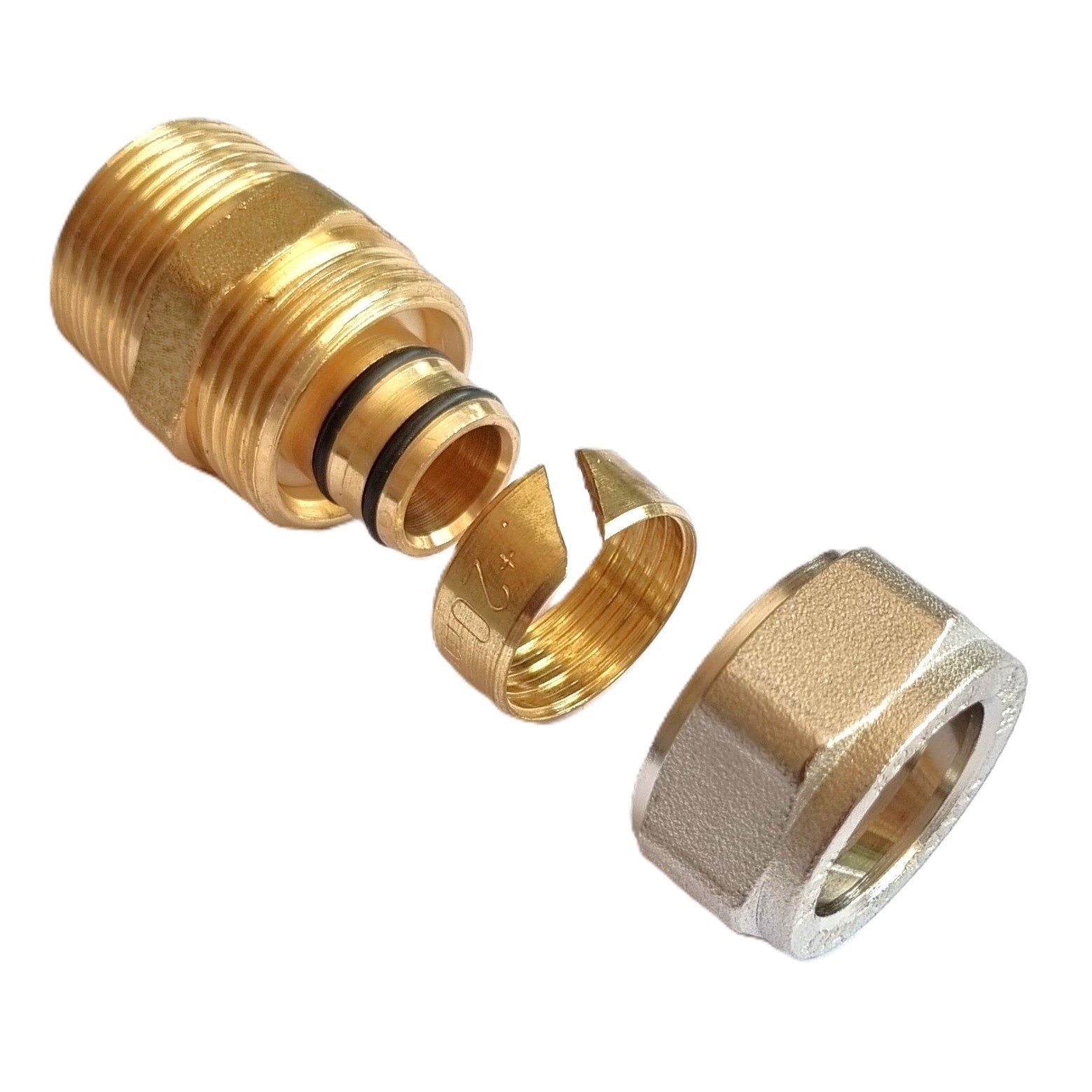 Übergang mit Außengewinde 16 x 2,0 mm - 3/4" Klemmring Schraubfitting für Aluverbundrohr 16 x 2,0mm – Bild 2