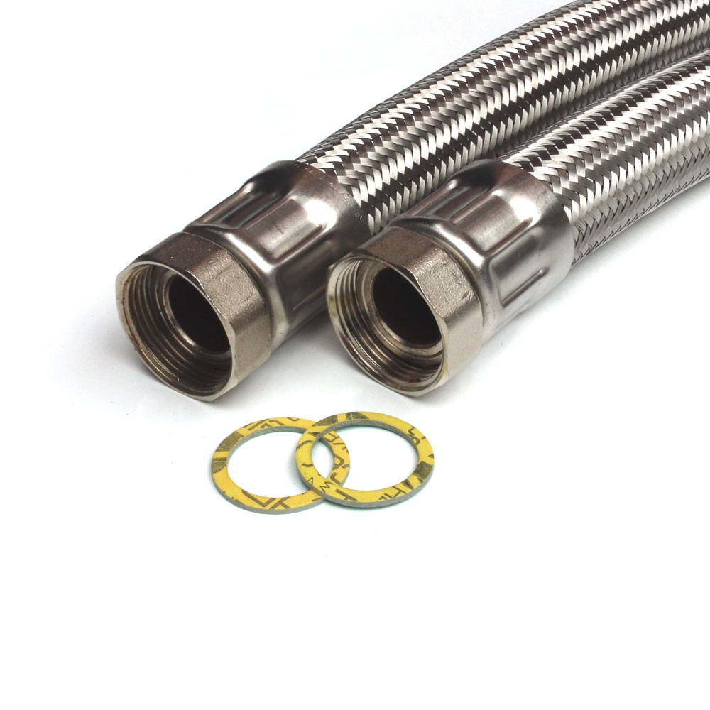Panzerschlauch 1 1/4"ÜM x 1 1/4"ÜM, Flexschlauch für Trinkwasser DN32