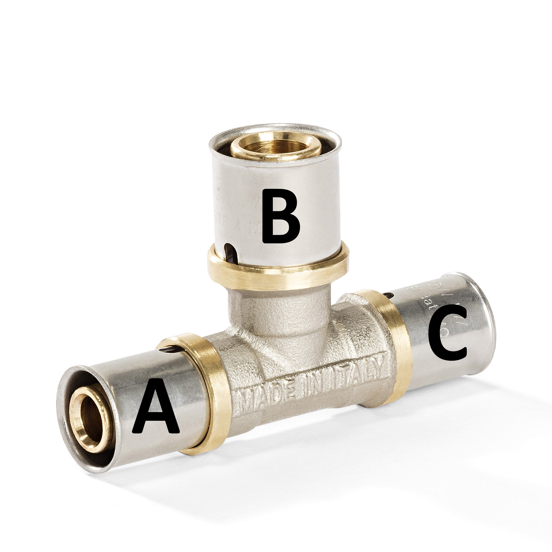 Pressfitting - T-Stück reduziert 32-26-32