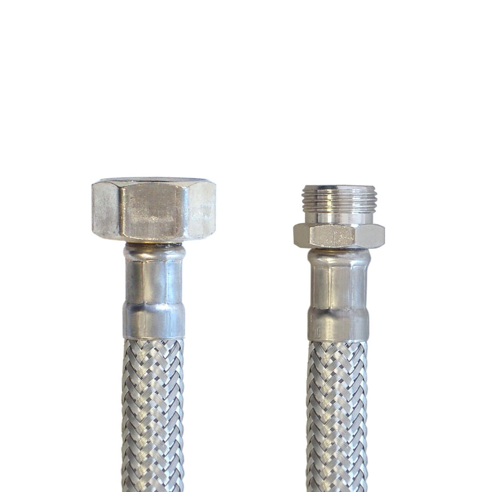Panzerschlauch 1/2"ÜM x 3/8"AG, Flexschlauch in DN8 mit Trinkwasserzulassung – Bild 4