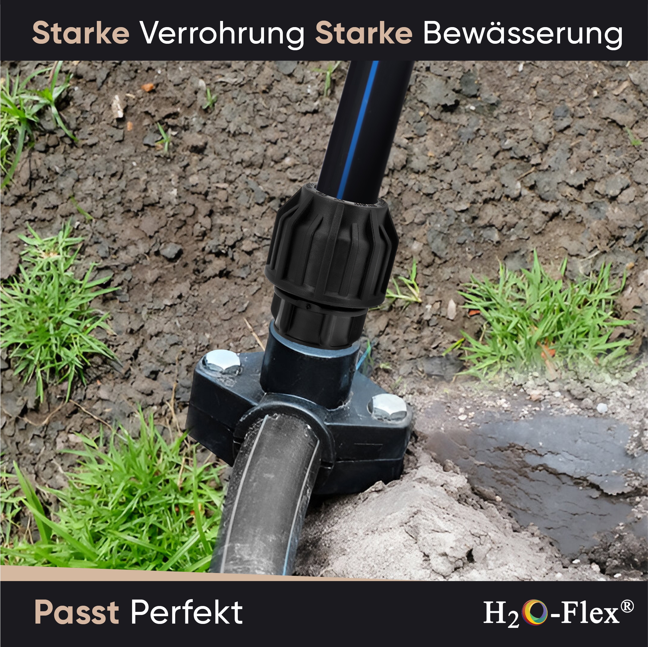 32er PP Klemmfitting mit 3/4" Außengewinde für PE Rohr – Bild 5