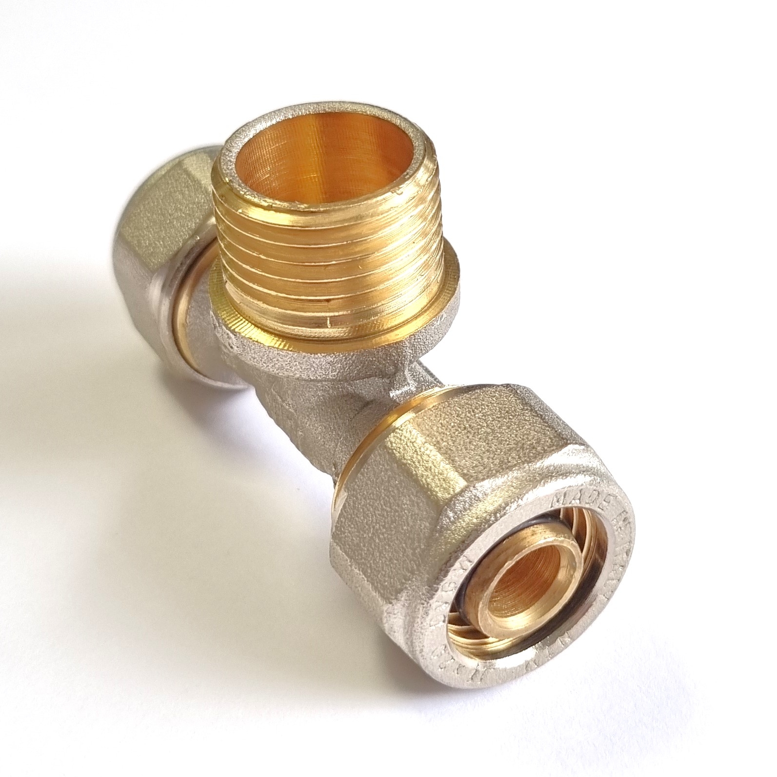 Klemmring Schraubfitting - T-Stück mit Aussengewinde für Aluverbundrohr 16/20/26/32
