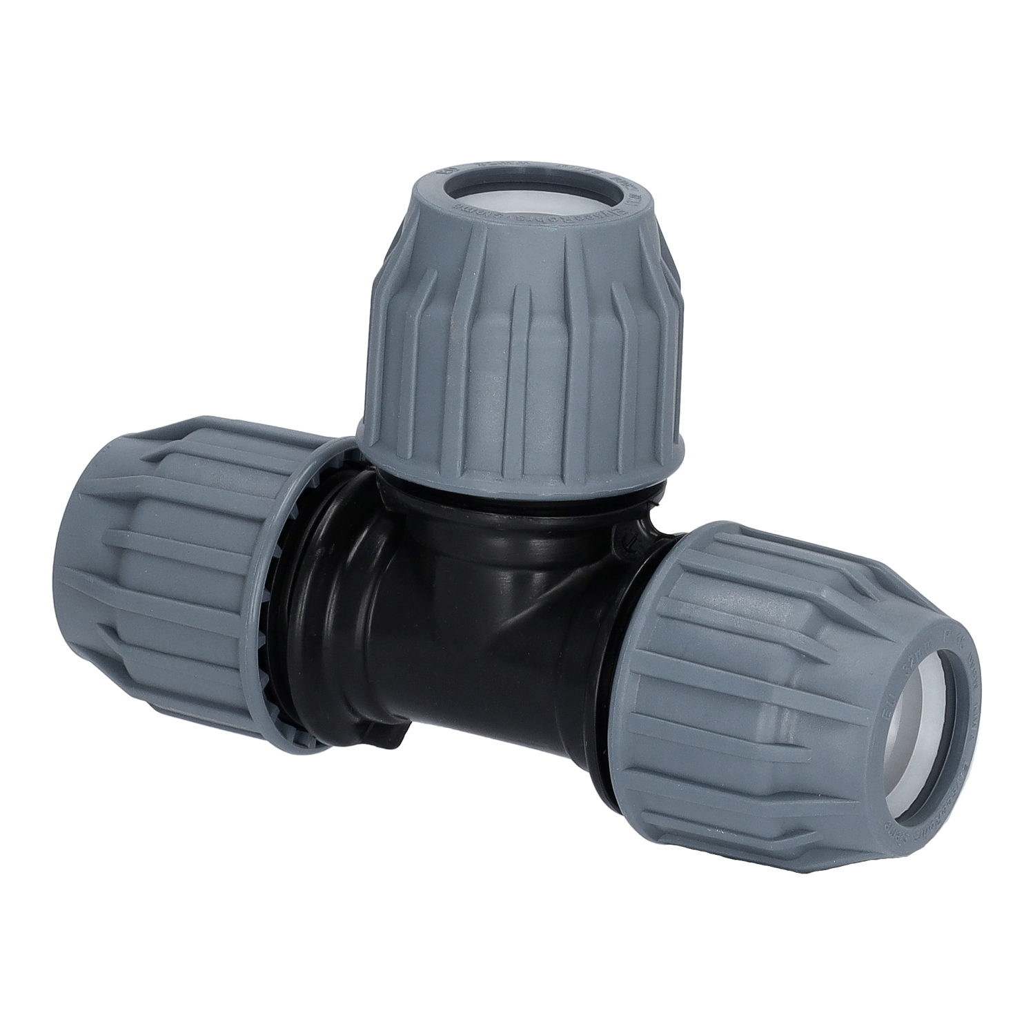 20er PP Klemmfitting T-Stück für PE Rohr – Bild 1