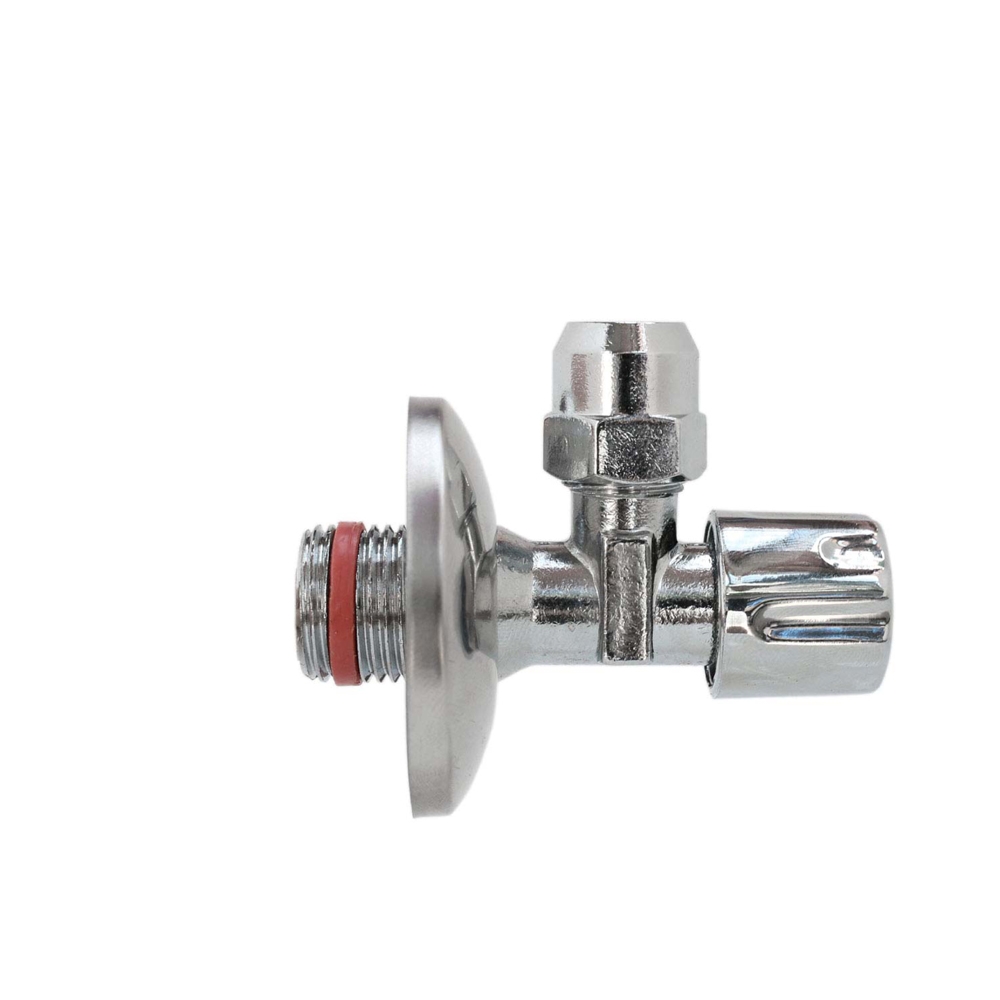 Eckventil selbstdichtend 1/2"AG x 3/8" (10mm Quetschverschraubung) mit Wandrosette – Bild 4