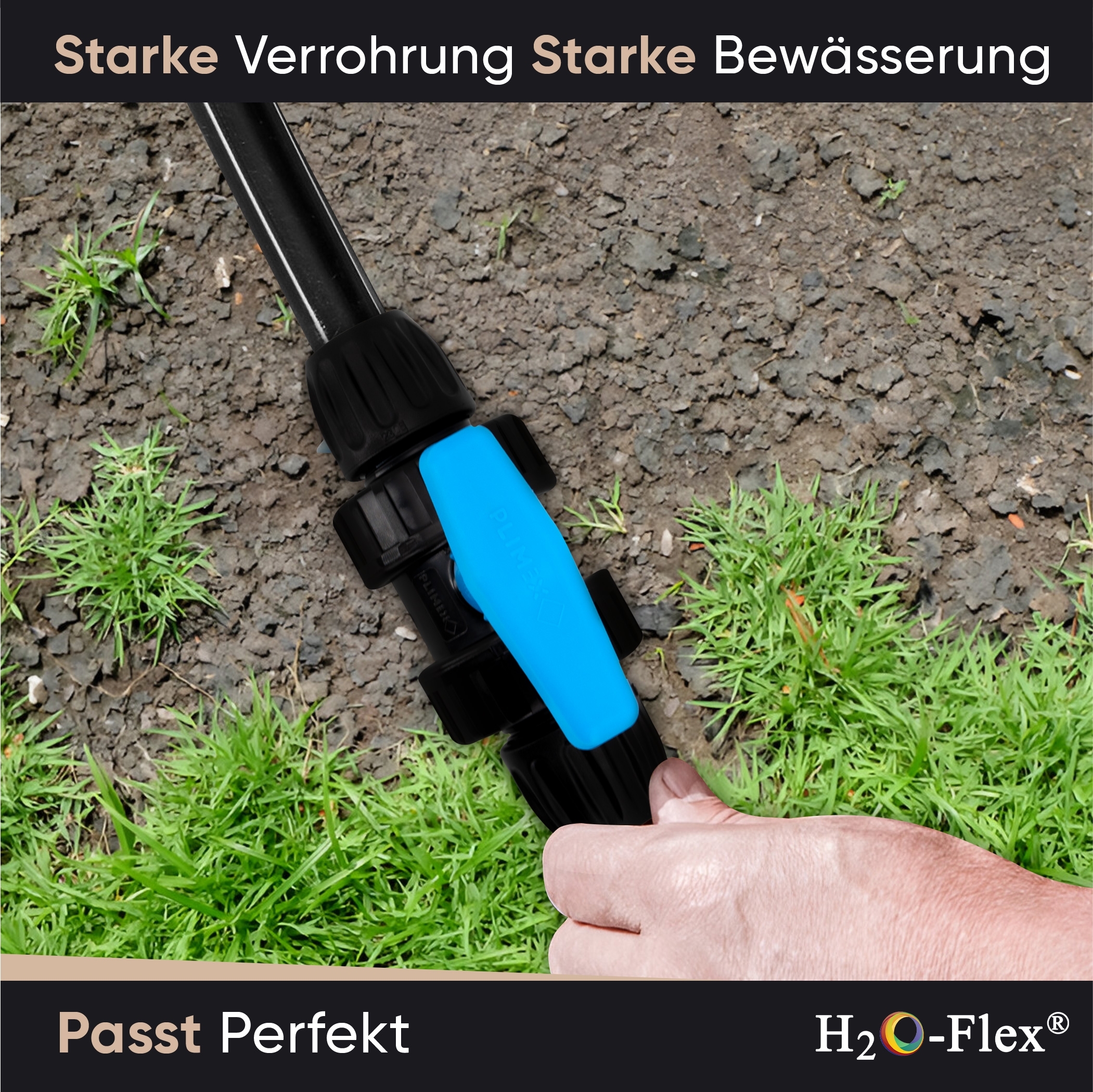 25er PP Klemmfitting Kugelhahn für PE Rohr – Bild 5