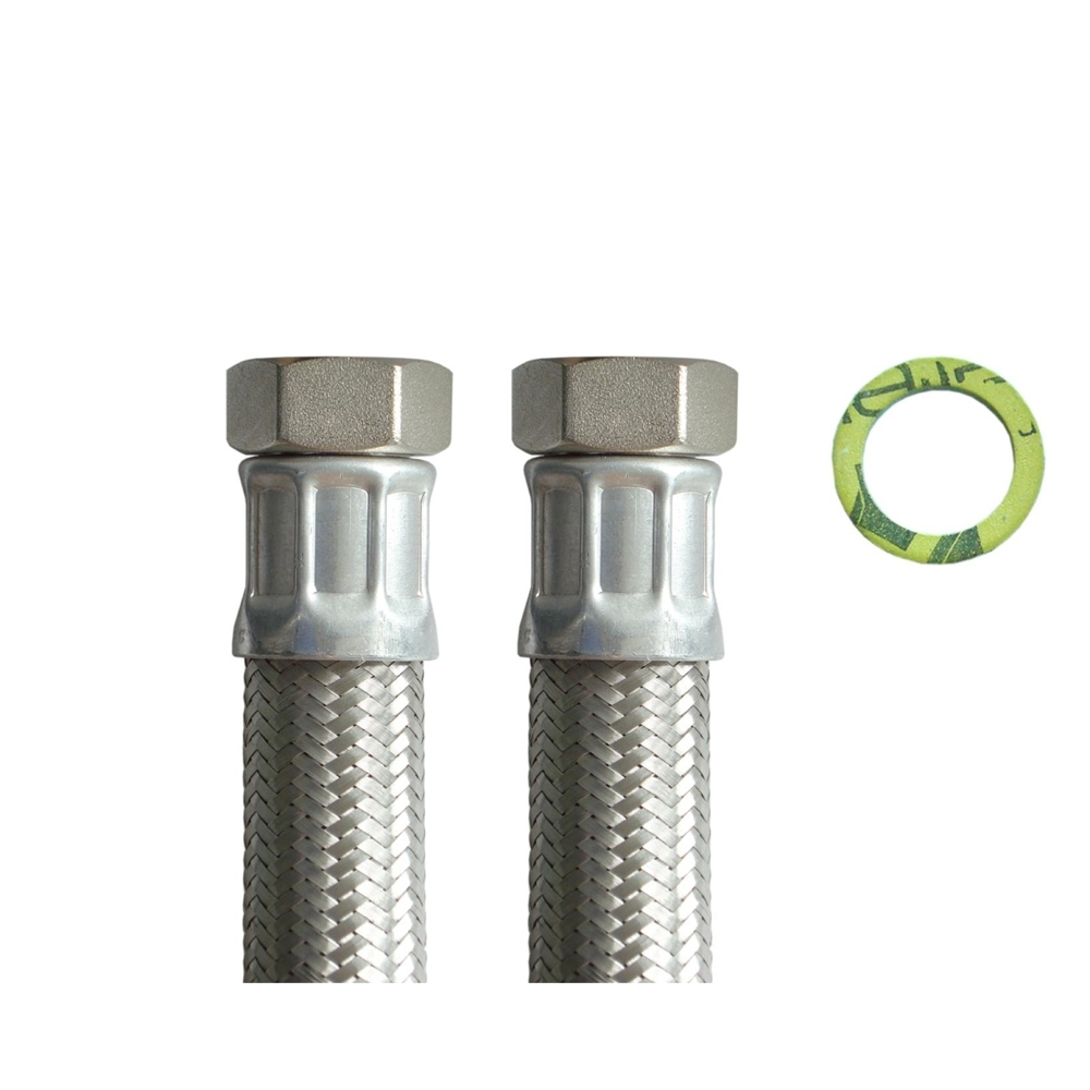 Flexschlauch 1"ÜM x 1"ÜM, DN25, Inliner EPDM, Geflecht VA, PN10, -20 bis 90°C, 10m – Bild 3