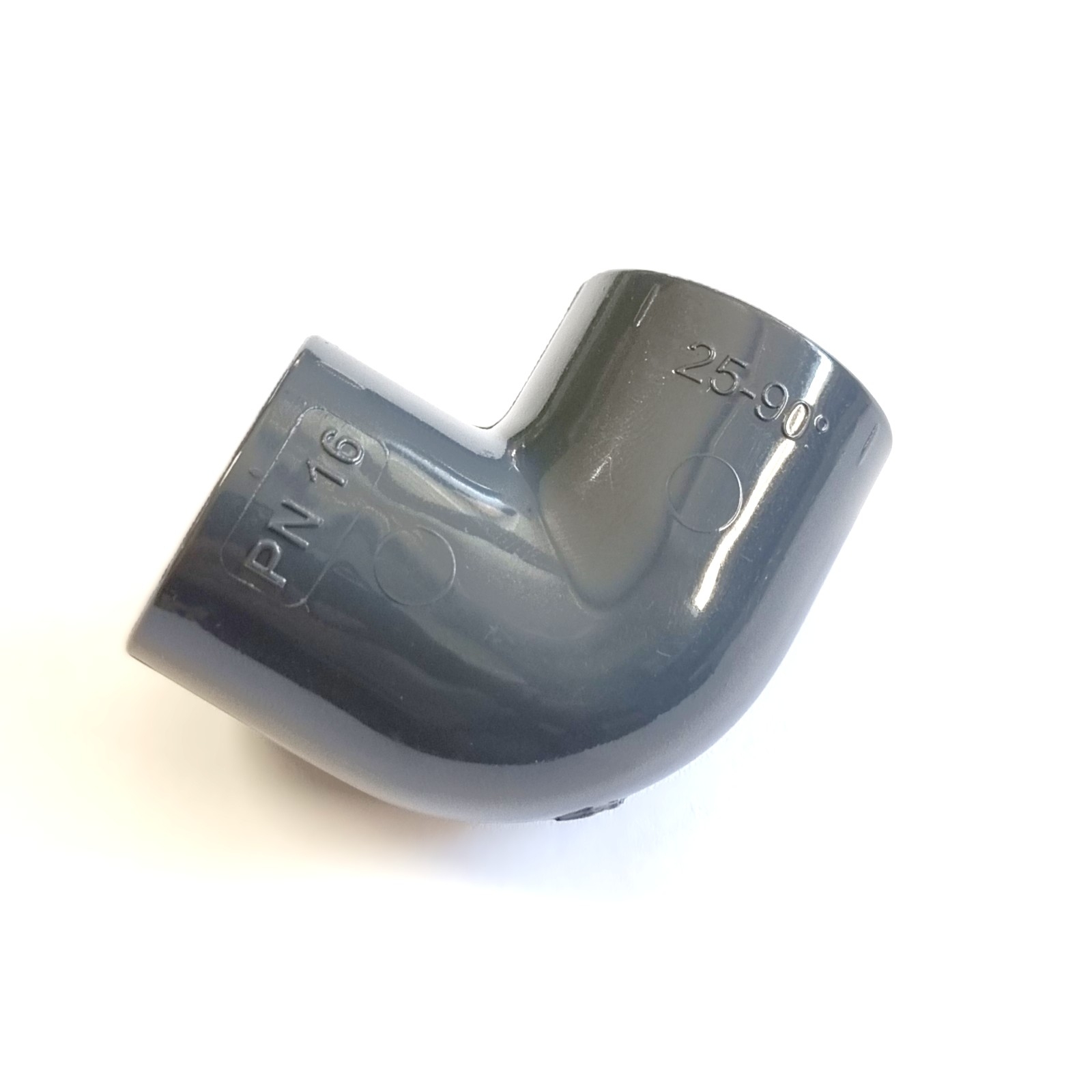 20er PVC-U Winkel 90° 2-fach Klebemuffe – Bild 1