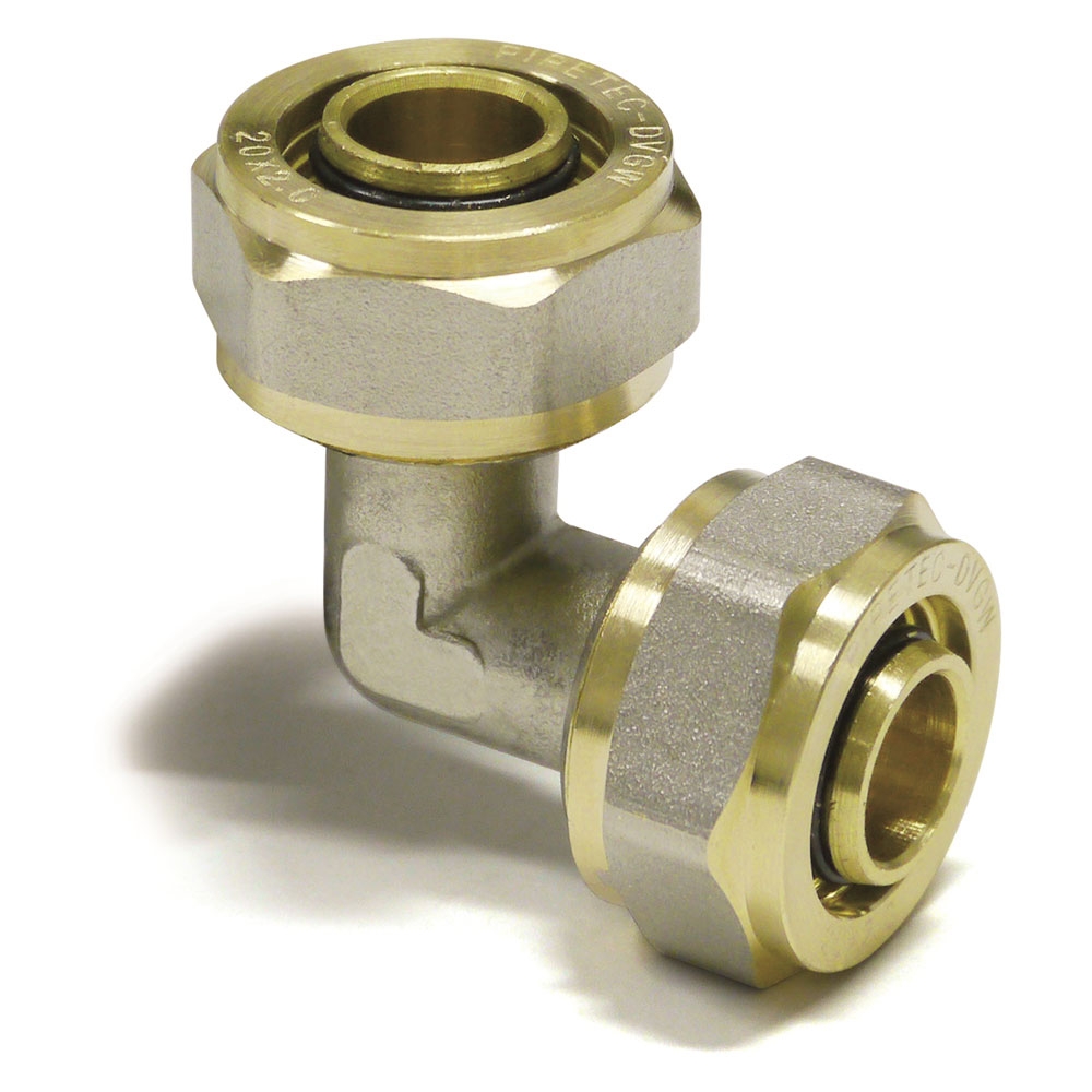 Klemmring Schraubfitting - Winkel 90° für Aluverbundrohr 16/20/26/32
