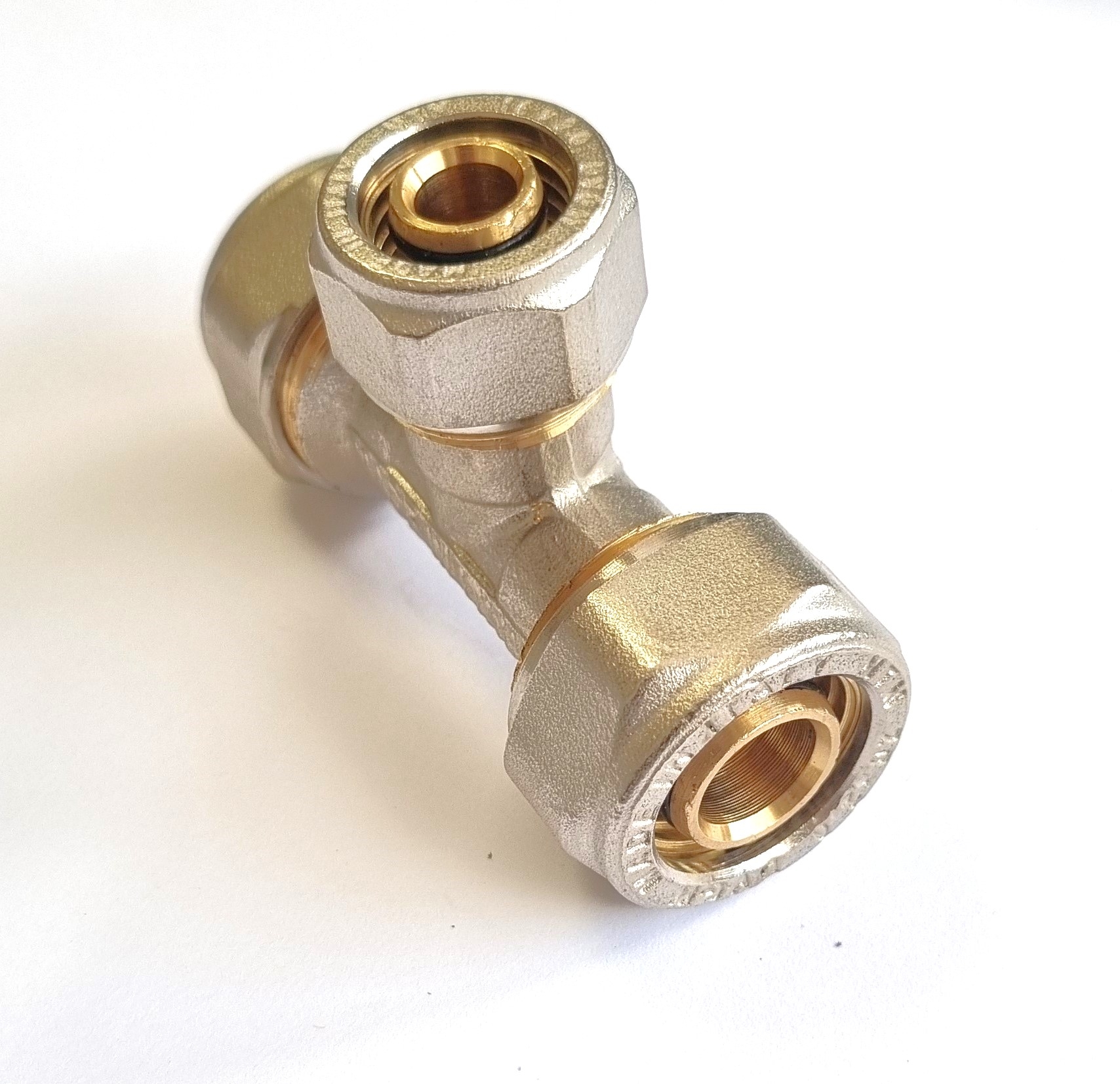 Klemmring Schraubfitting - T-Stück reduziert 20-16-16 für Aluverbundrohr – Bild 2
