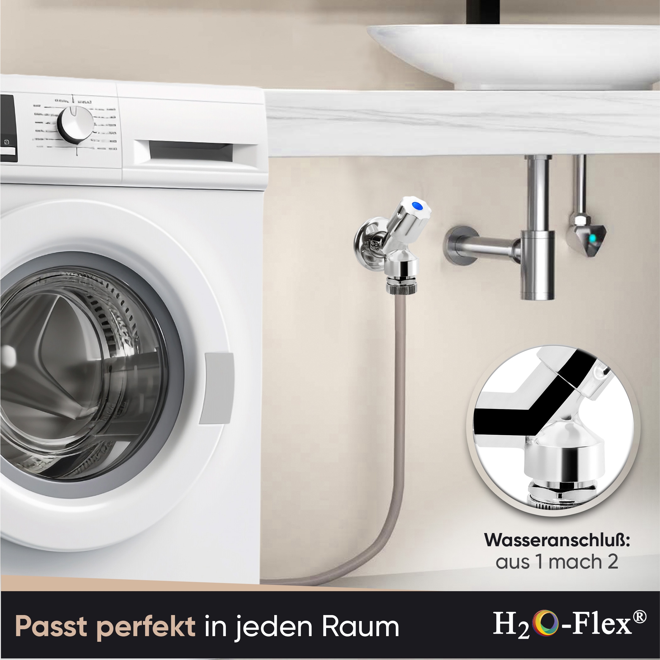 Geräteschrägsitzventil mit 1/2"Anschluss und 3/4"Abgang, Trinkwasserzulassung mit Rohrbelüfter – Bild 4