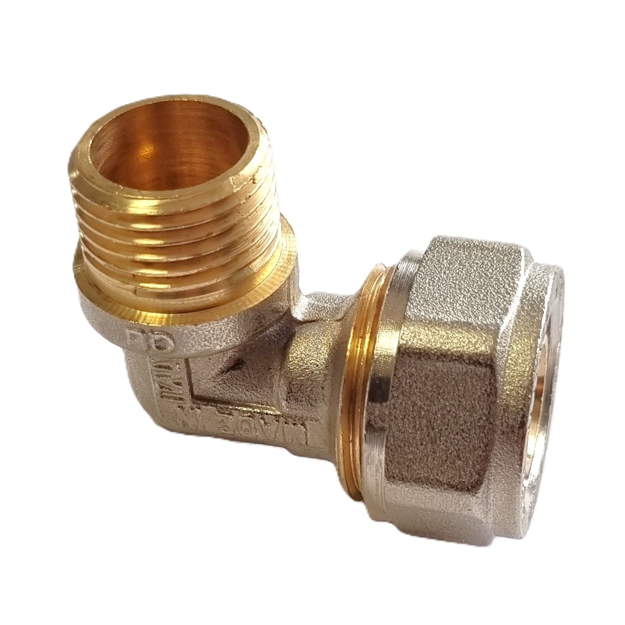 Klemmring Schraubfitting - Winkel 90° mit Aussengewinde für Aluverbundrohr 16/20/26/32