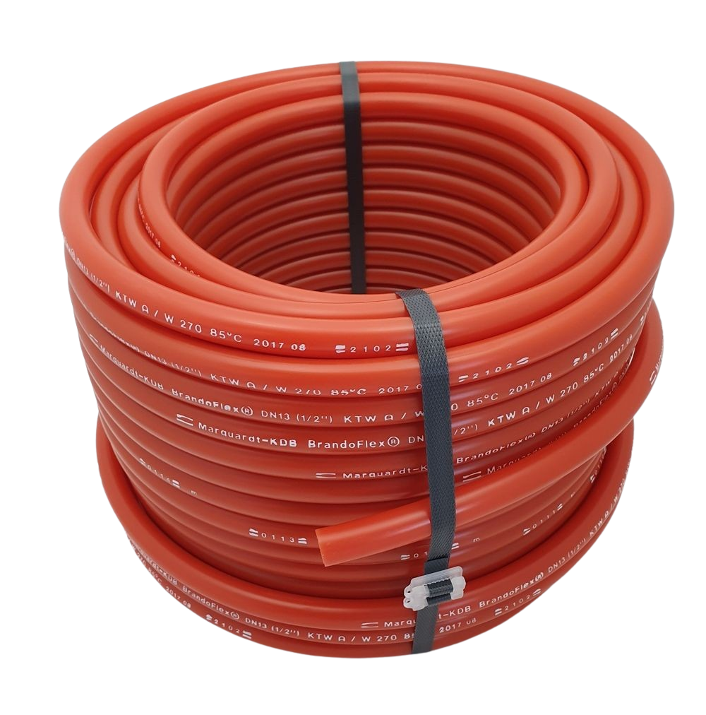 Trinkwasserschlauch in rot für die mobile Trinkwasser- oder Getränkeversorgung