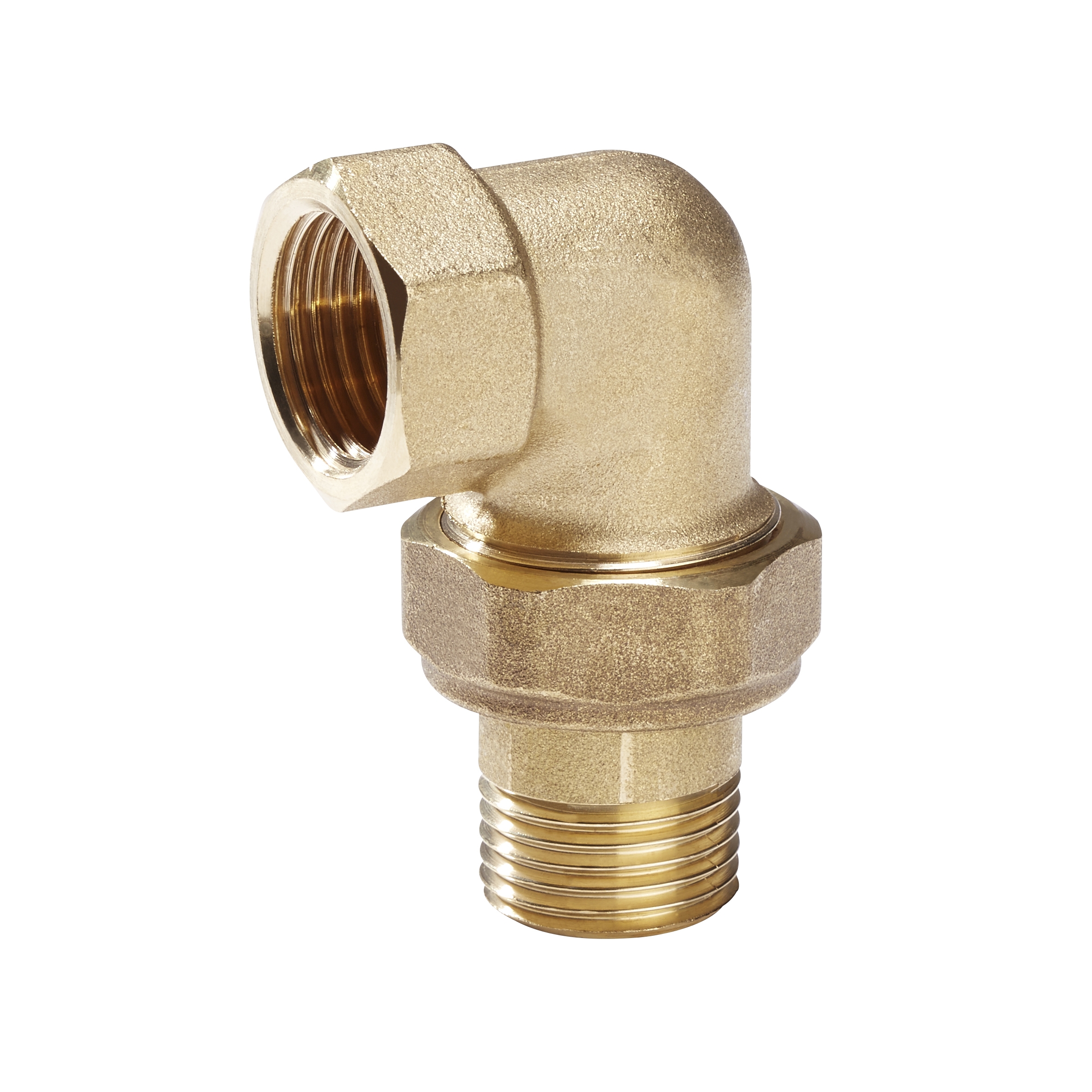 Gewindefitting, Messing Fitting, 3/4“ konisch dichtende Verschraubung IG /AG