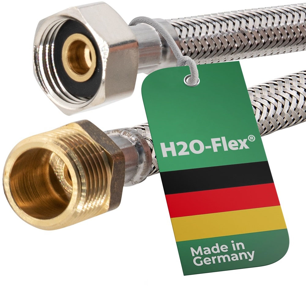 Flexschlauch 1/2"ÜM x 1/2"AG für Trinkwasser, DN08, Inliner HDPE, PN10, -15 bis 70°C