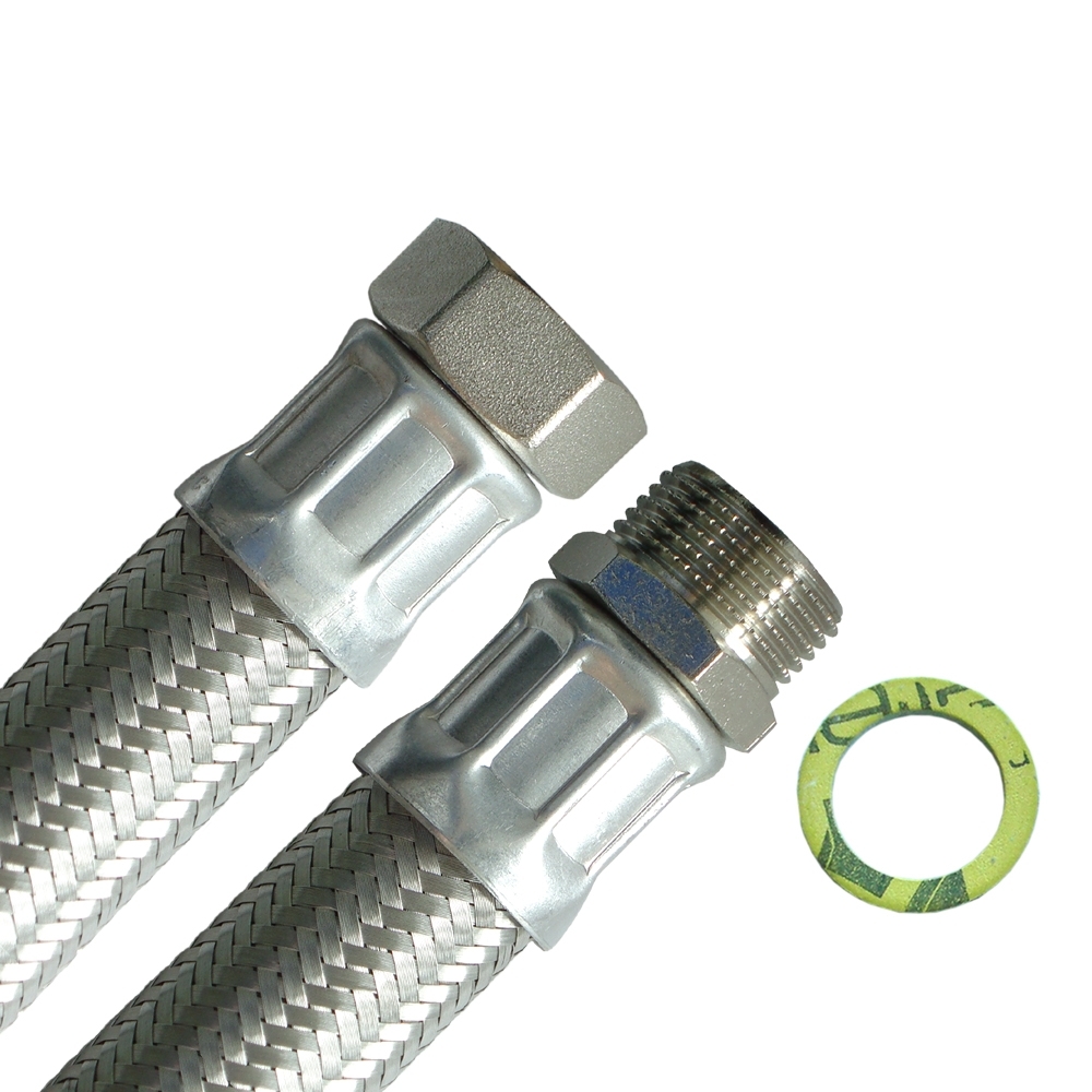 Flexschlauch 1"ÜM x 1"AG, DN25, Inliner EPDM, Geflecht VA, PN10, -20 bis 90°C