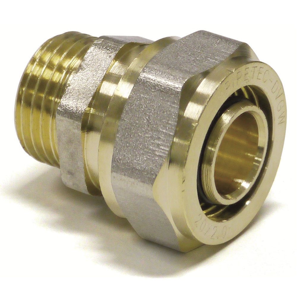 Klemmring Schraubfitting - Übergang mit Außengewinde für Aluverbundrohr 16-1/2"