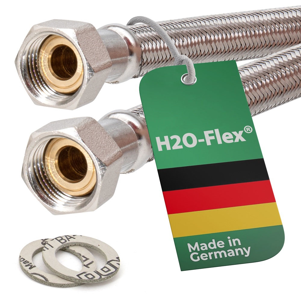 Flexschlauch 1/2"ÜM x 1/2"ÜM für Trinkwasser, DN13, Inliner HDPE, PN10, -15 bis 70°C