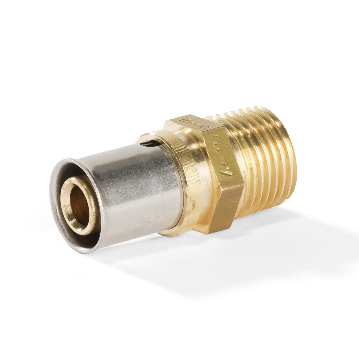 Pressfitting Übergang AG 26 x 1" für Aluverbundrohr | DVGW | Kontur TH, U, H | Mehrschichtrohr
