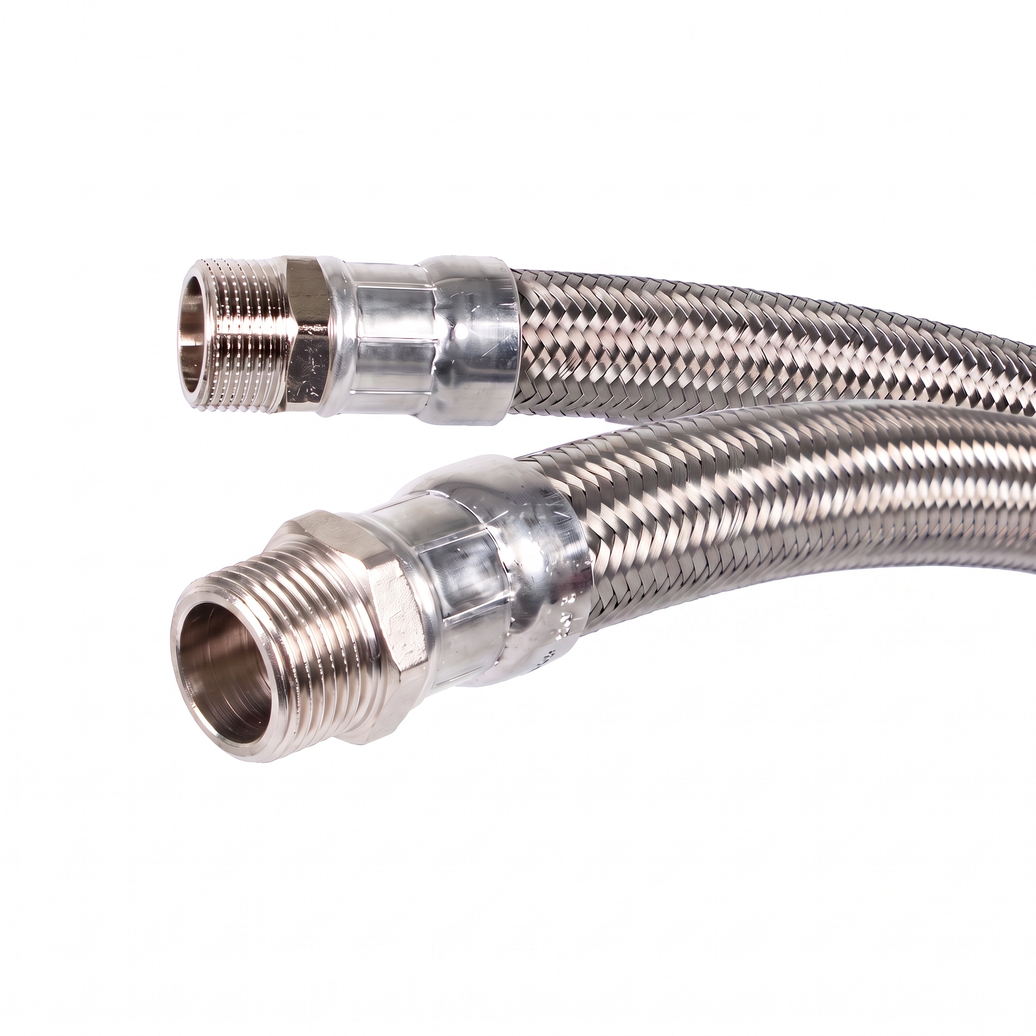 Flexschlauch 3/4"AG x 3/4"AG, DN19, Inliner EPDM, Geflecht VA, PN10, -20 bis 90°C, 20cm – Bild 3