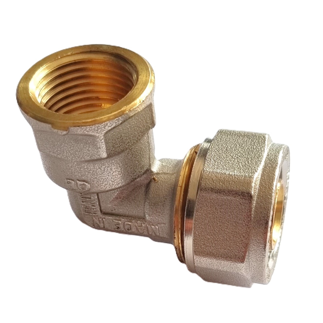 Klemmring Schraubfitting - Winkel 90° mit Innengewinde für Aluverbundrohr 16/20/26/32