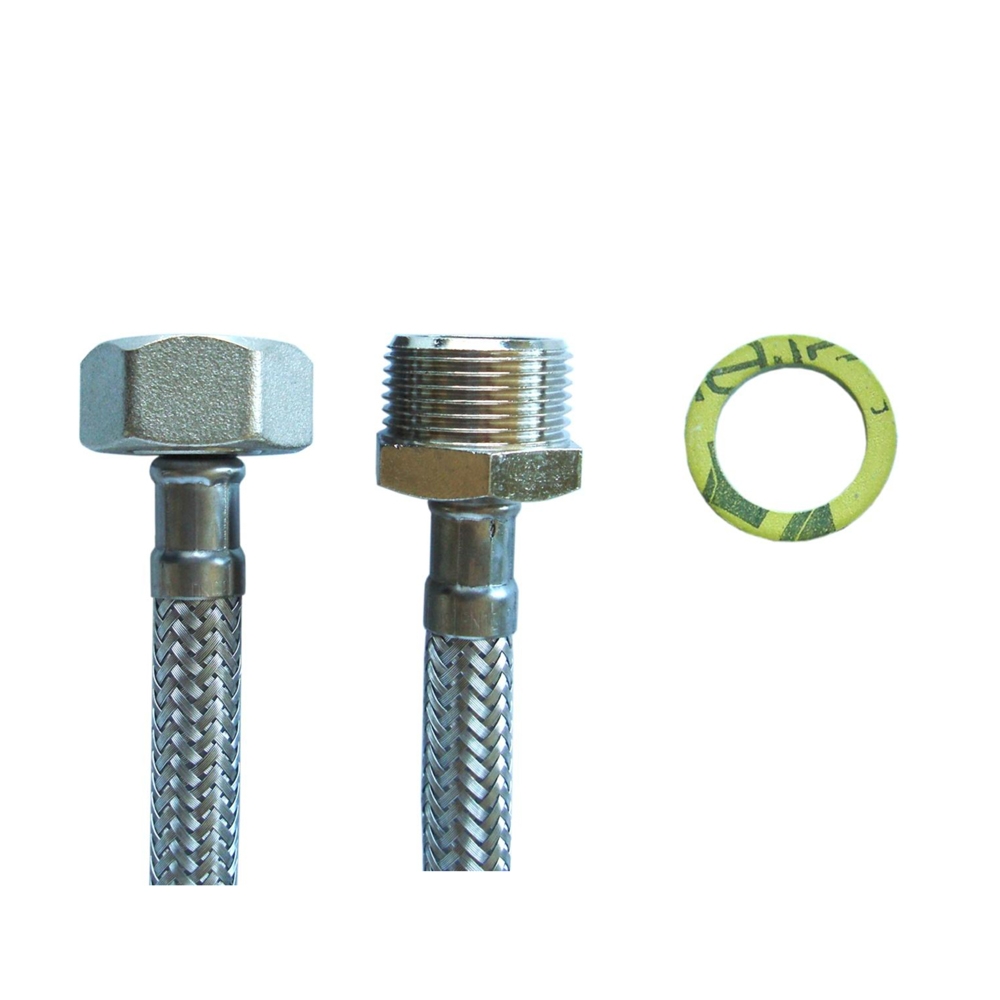 Panzerschlauch 3/4"ÜM x 3/4"AG, Verlängerung für die Waschmaschine – Bild 4