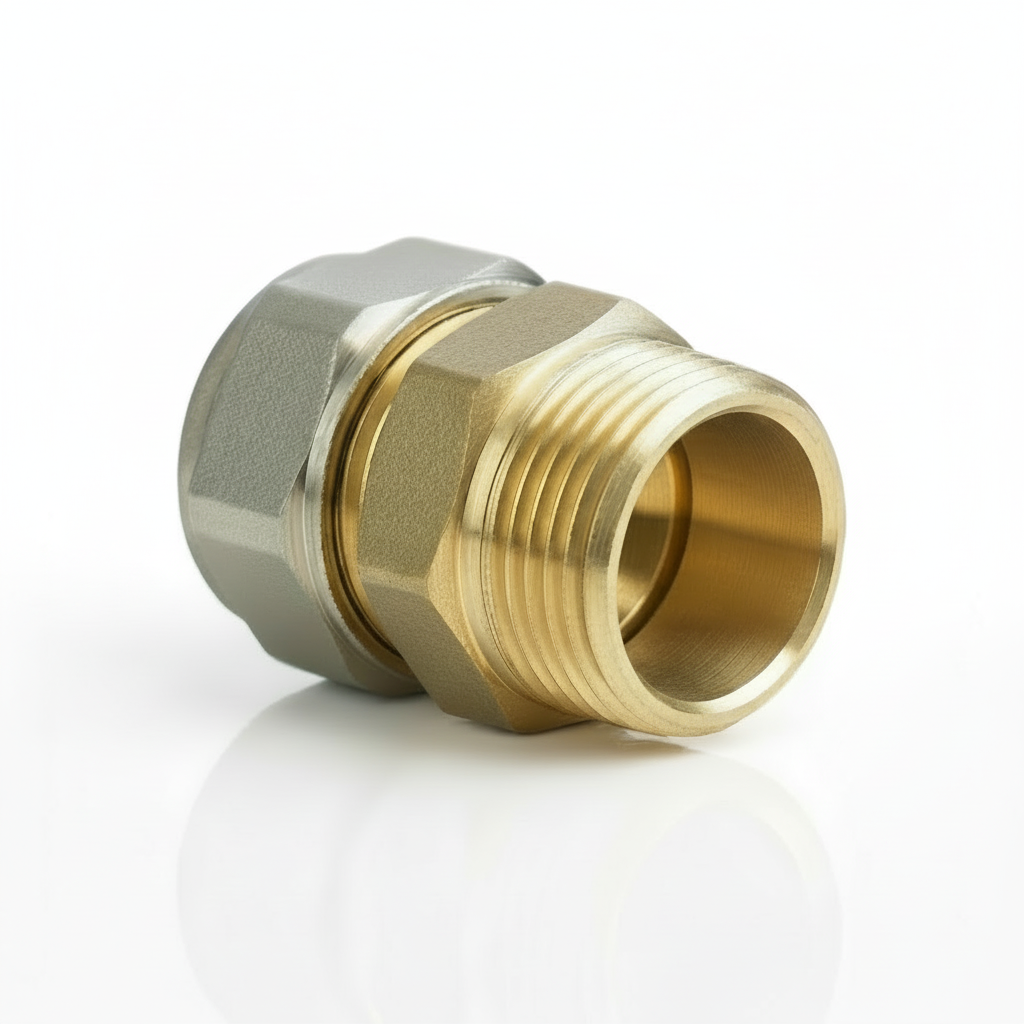 Übergang mit Außengewinde 16 x 2,0 mm - 3/4" Klemmring Schraubfitting für Aluverbundrohr 16 x 2,0mm – Bild 2