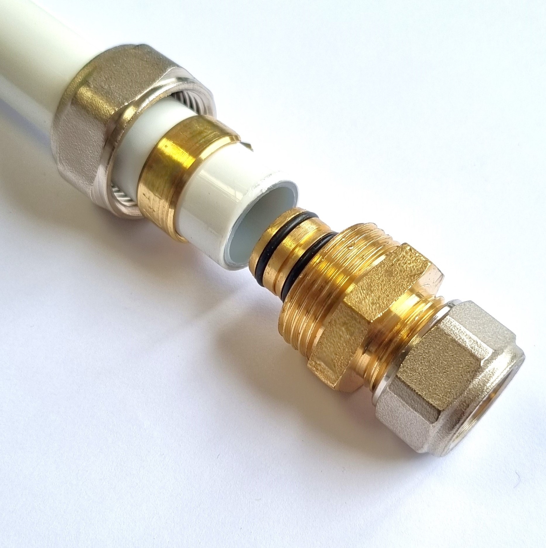 Klemmring Schraubfitting - Kupplung reduziert 32 - 20 für Aluverbundrohr – Bild 4