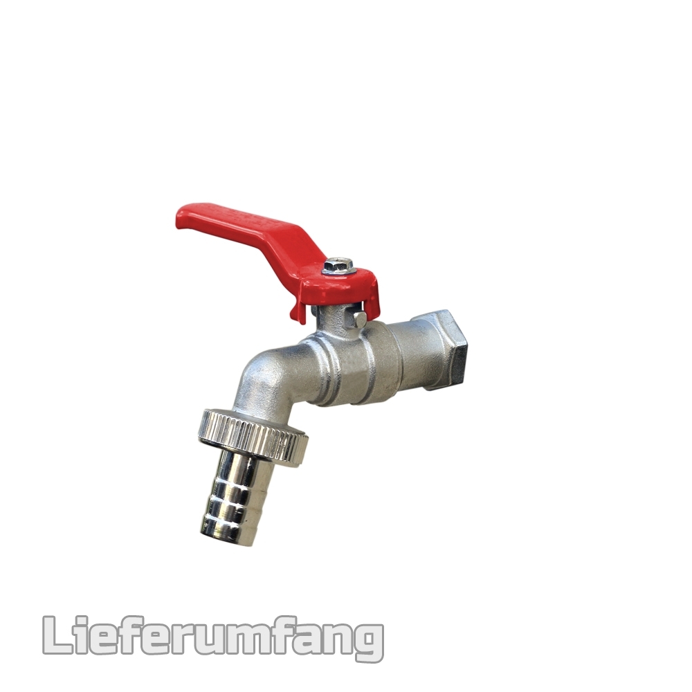 Auslaufkugelhahn / Auslaufventil in 3/4" mit Schlauchverschraubung – Bild 3