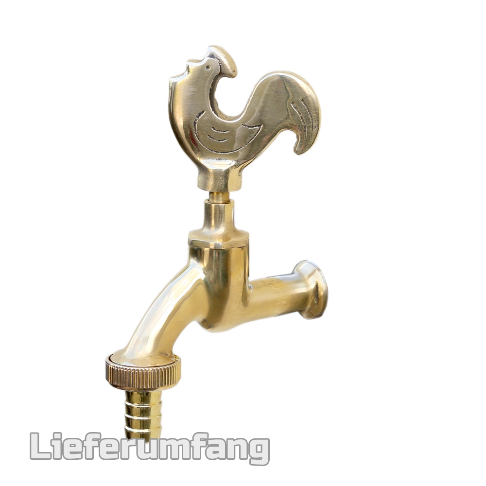 Auslaufventil / Absperrhahn 1/2" mit Gockel / Hahn – Bild 3