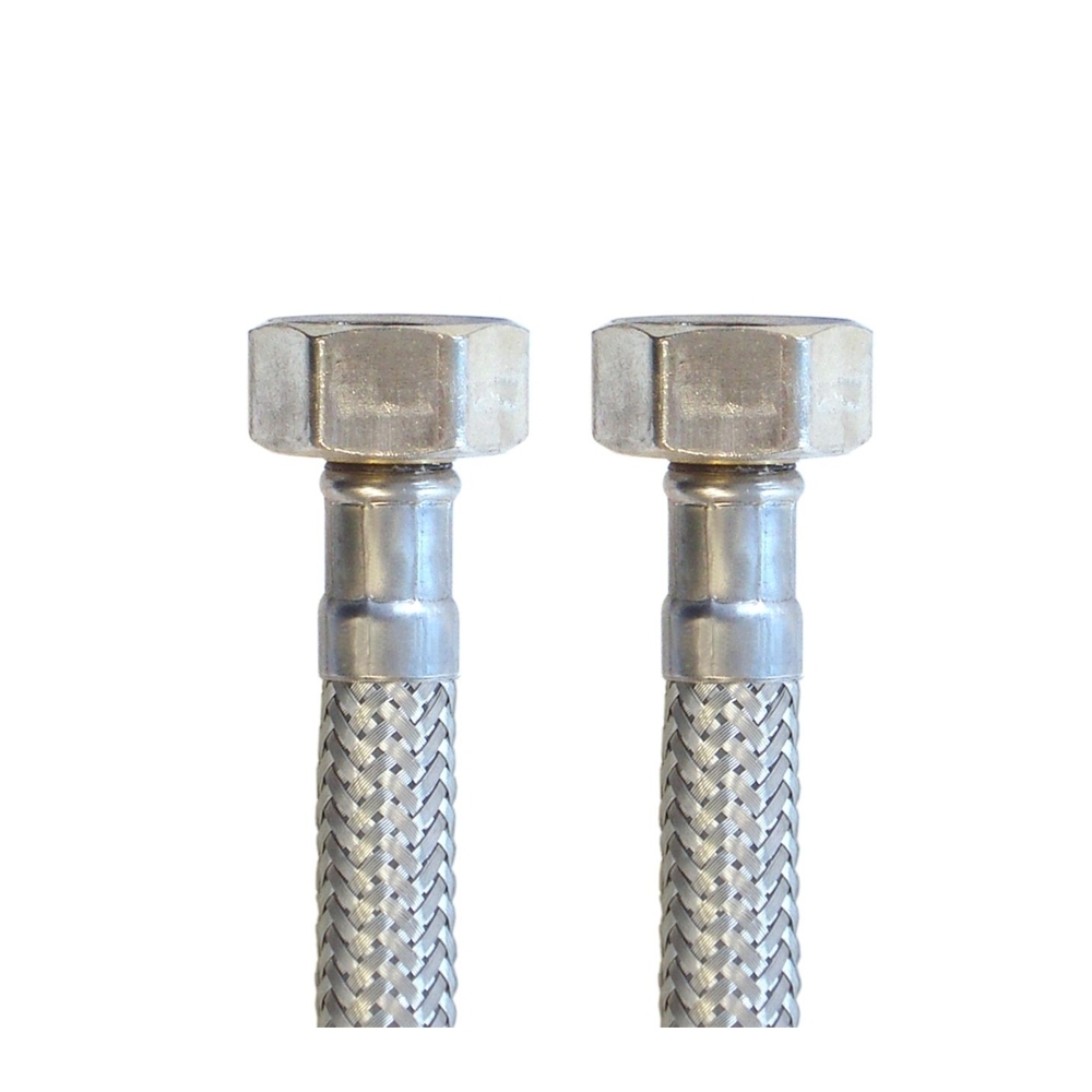 Panzerschlauch DN8 für Trinkwasser, VA Geflecht, 1/2"ÜM x 1/2"ÜM, PN10, -20 bis 70°C – Bild 3