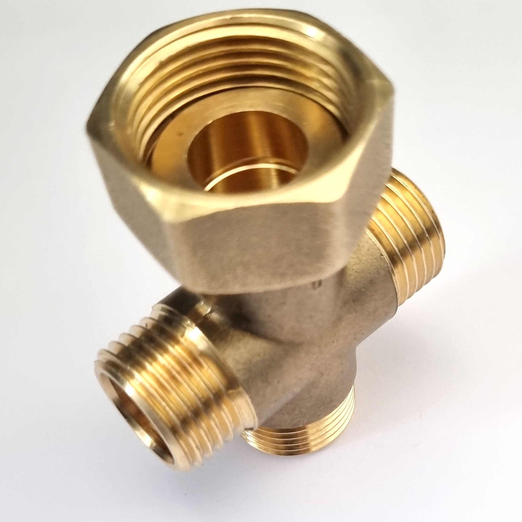 3-fach Wasserverteiler mit 3/4"ÜM inkl. Dichtung und 3 x 1/2" Abgänge mit AG