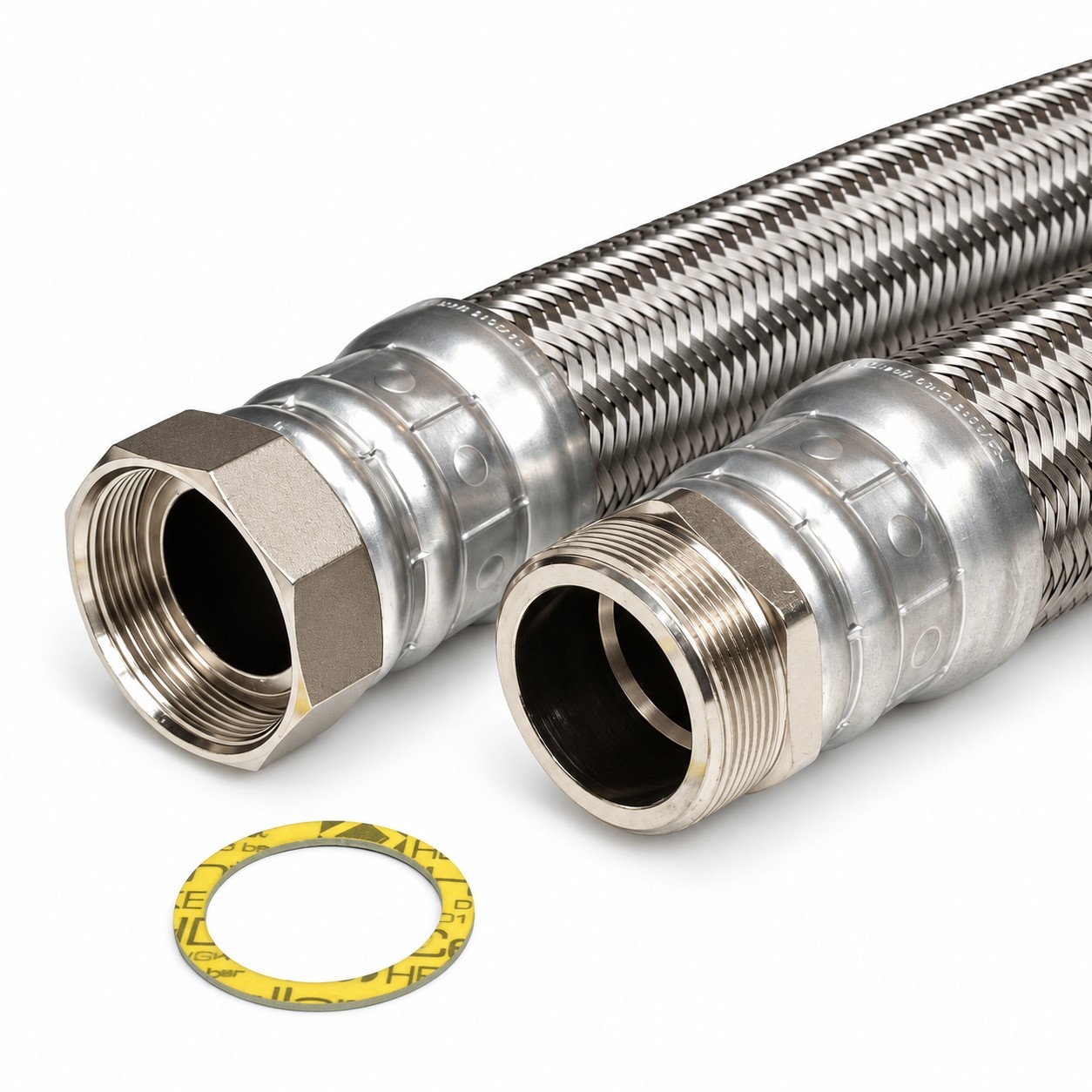 Flexschlauch 2"ÜM x 2"AG, Geflecht VA, Seele EPDM, DN50, PN10, -20 bis 90°C, 30cm