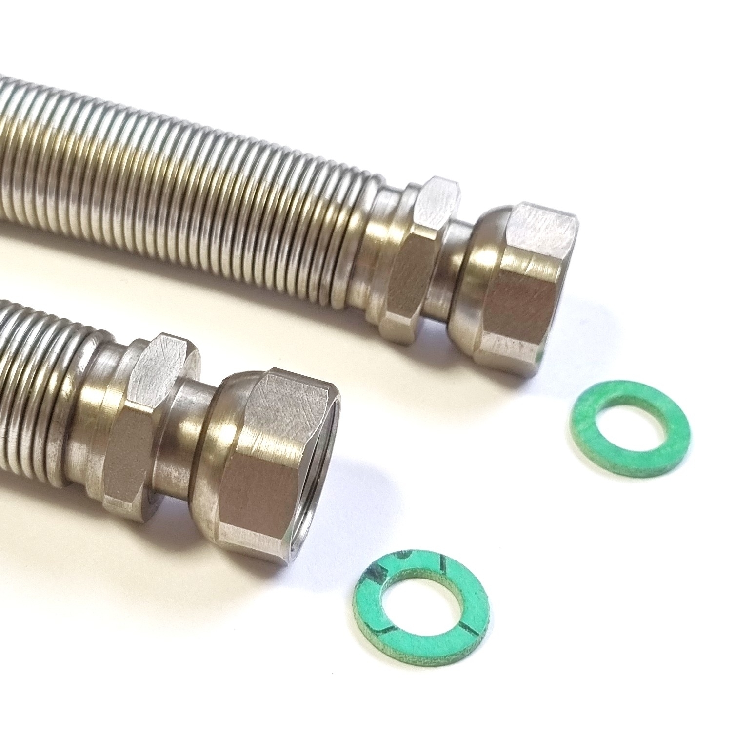 Edelstahlwellrohr DN25 ausziehbar 1"ÜM x 1"ÜM von 750mm - 1500mm – Bild 2