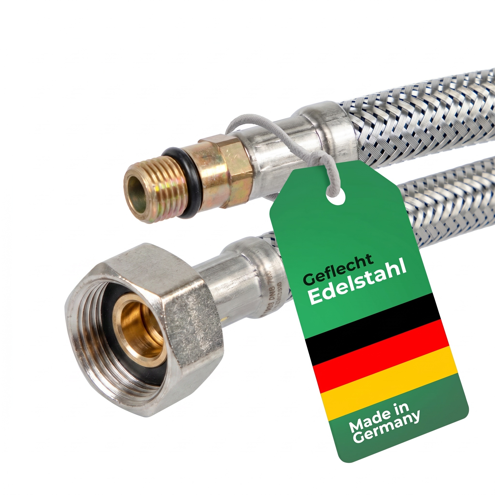 Flexschlauch 1/2"ÜM x M10 x 1 AG für Trinkwasser, DN08, Inliner HDPE, PN10,-15 bis 70°C, 80cm – Bild 3