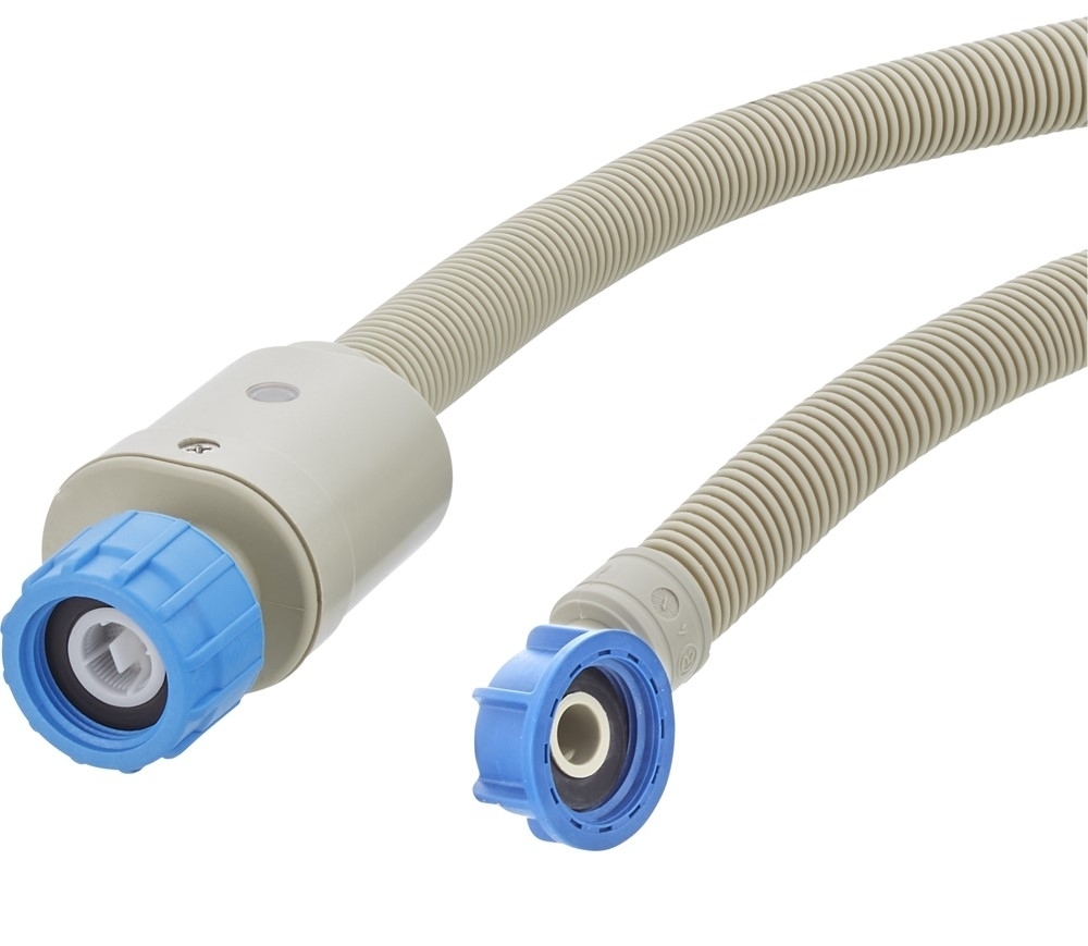 2m Aquastop-Schlauch, 3/4"ÜM x 3/4"ÜM mit Bogen, Zulaufschlauch für die Waschmaschine