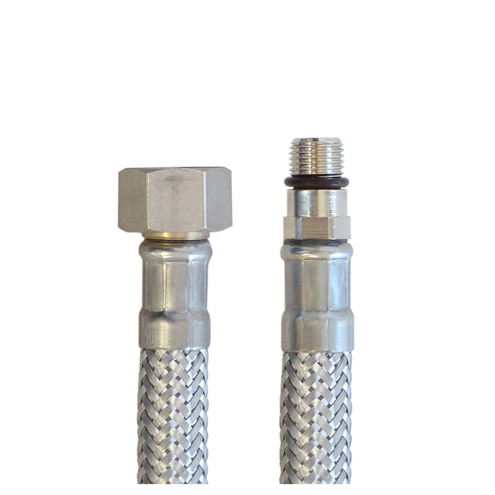 Armaturenschlauch 3/8"ÜM x M10 x 1 kurz, für Trinkwasser, VA Geflecht, PN10,-15 bis 70°C, 1000mm – Bild 4