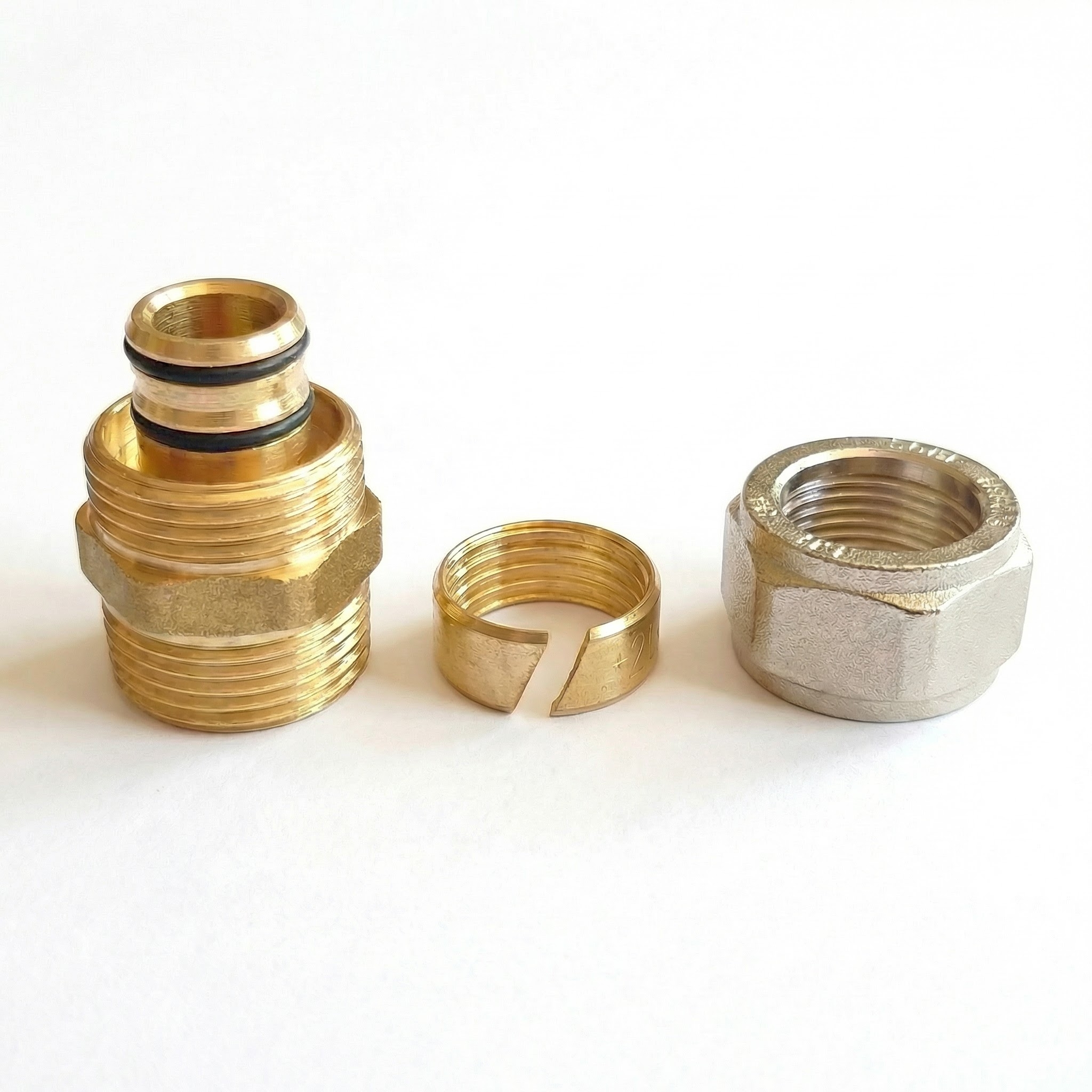 16 x 2,0 mm Klemmring Schraubfitting mit Übergang 1/2" Außengewinde für Aluverbundrohr 16 x 2,0mm – Bild 3