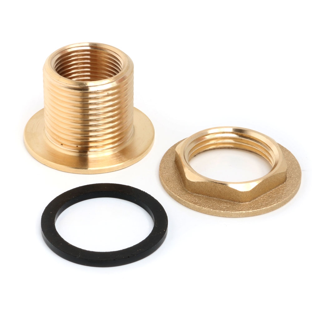 Messing-Regentonnen-Durchführung inkl. Mutter und Dichtung 3/4"IG x 1 "AG – Bild 3