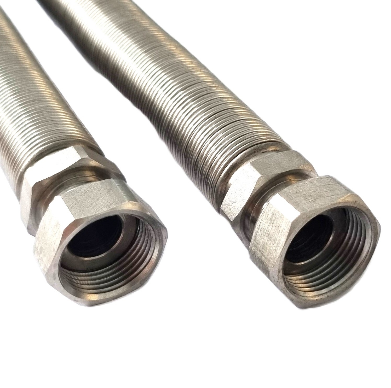 Edelstahlwellrohr DN25 ausziehbar 1"ÜM x 1"ÜM von 750mm - 1500mm – Bild 3