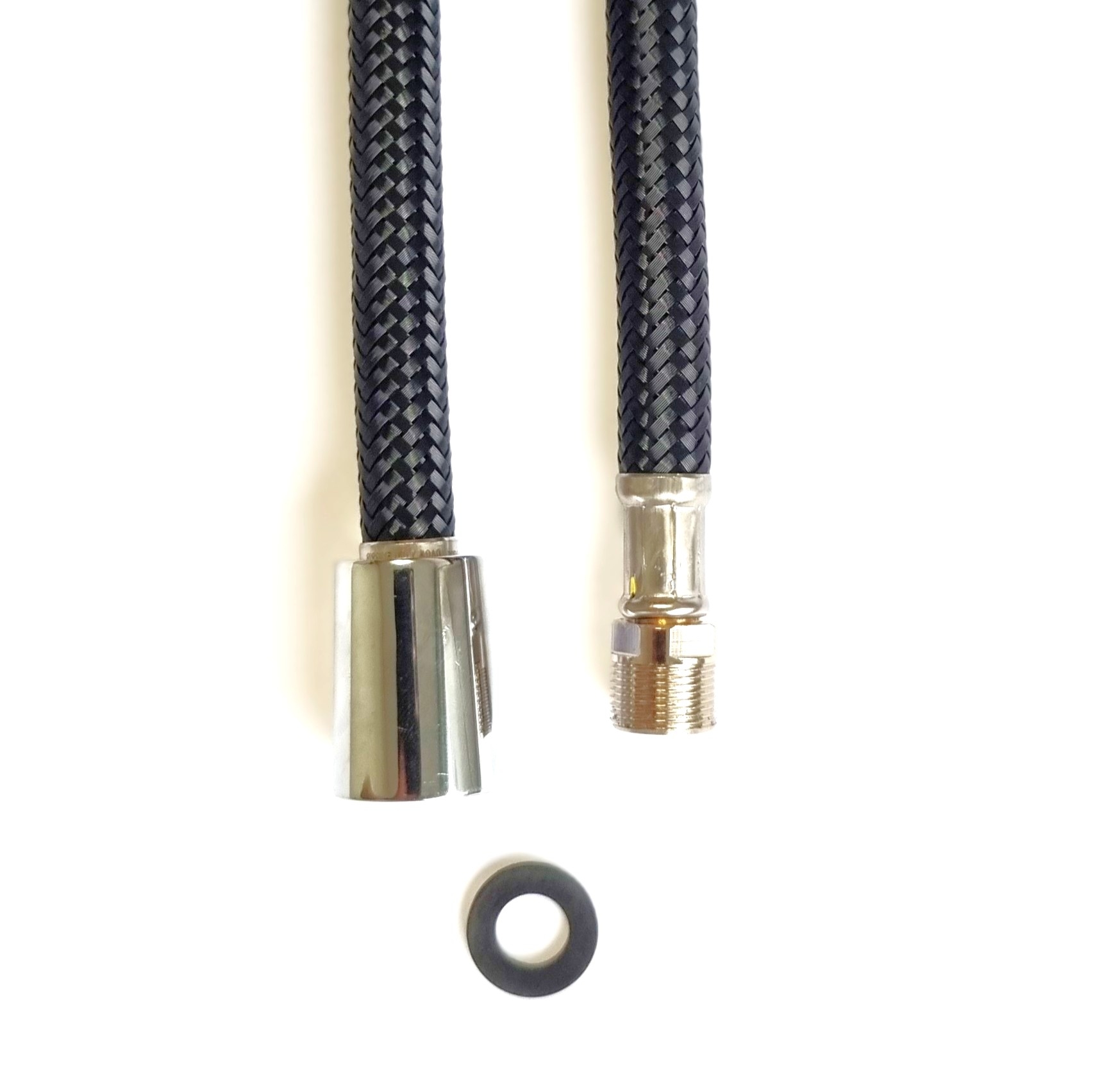 Brauseschlauch 1/2"Konus x M15x1AG drehbar für Trinkwasser, Nylon Geflecht, PN10, bis 70°C, 1500mm – Bild 3