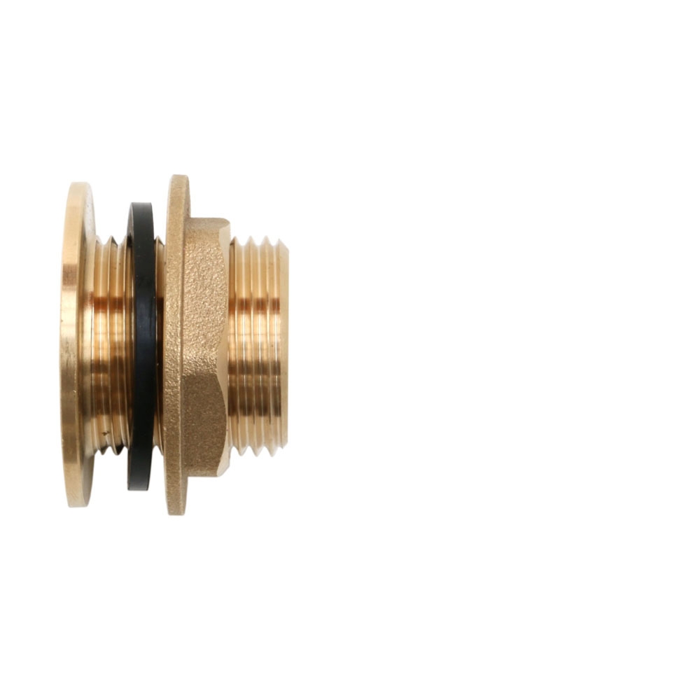 Messing-Regentonnen-Durchführung inkl. Mutter und Dichtung 3/4"IG x 1 "AG – Bild 5