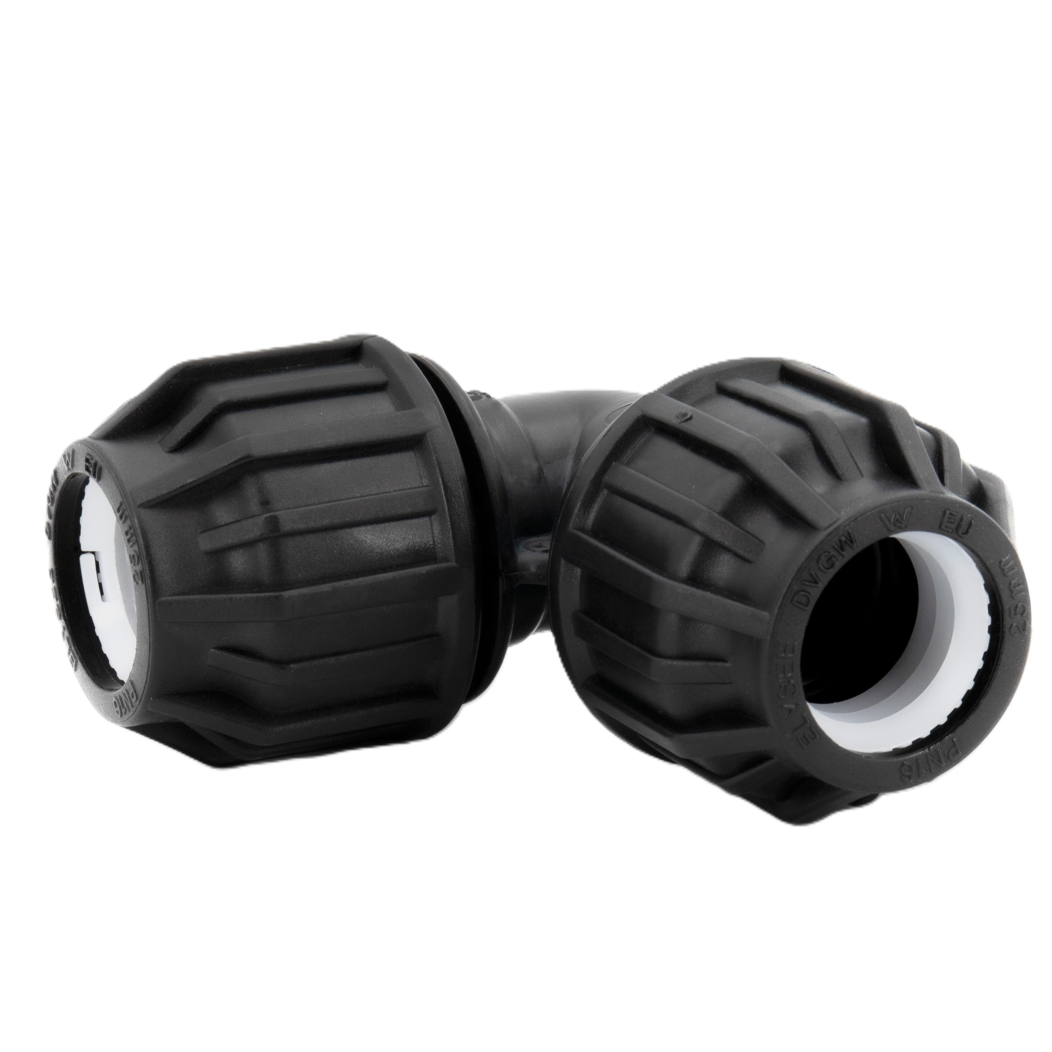 PP Klemmfitting Bogen / 90° Winkel für PE Rohr