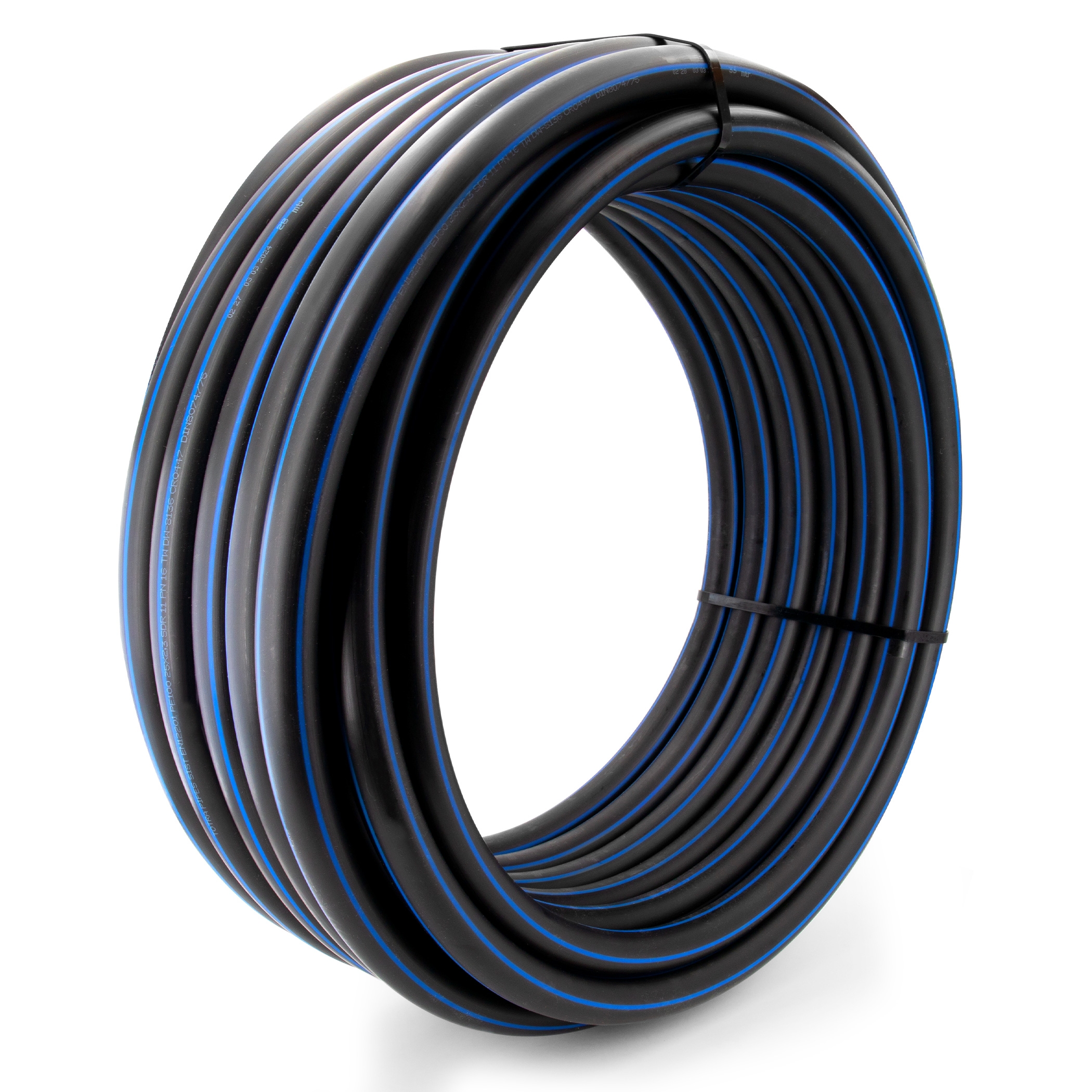 25 x 2,3 PE100 HD-Rohr 50m HDPE PN16 Trinkwasserleitung DVGW
