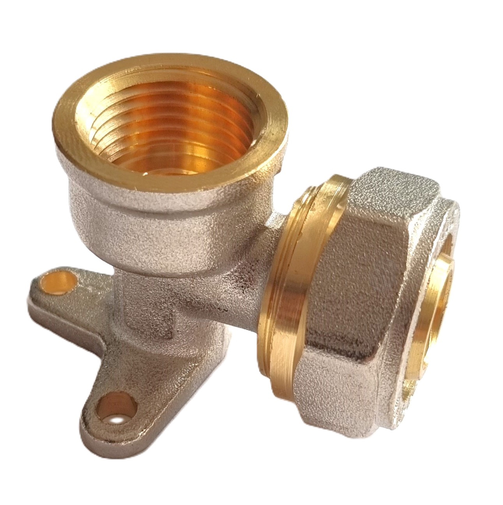 Klemmring Schraubfitting - Wandwinkel für Aluverbundrohr 16/20