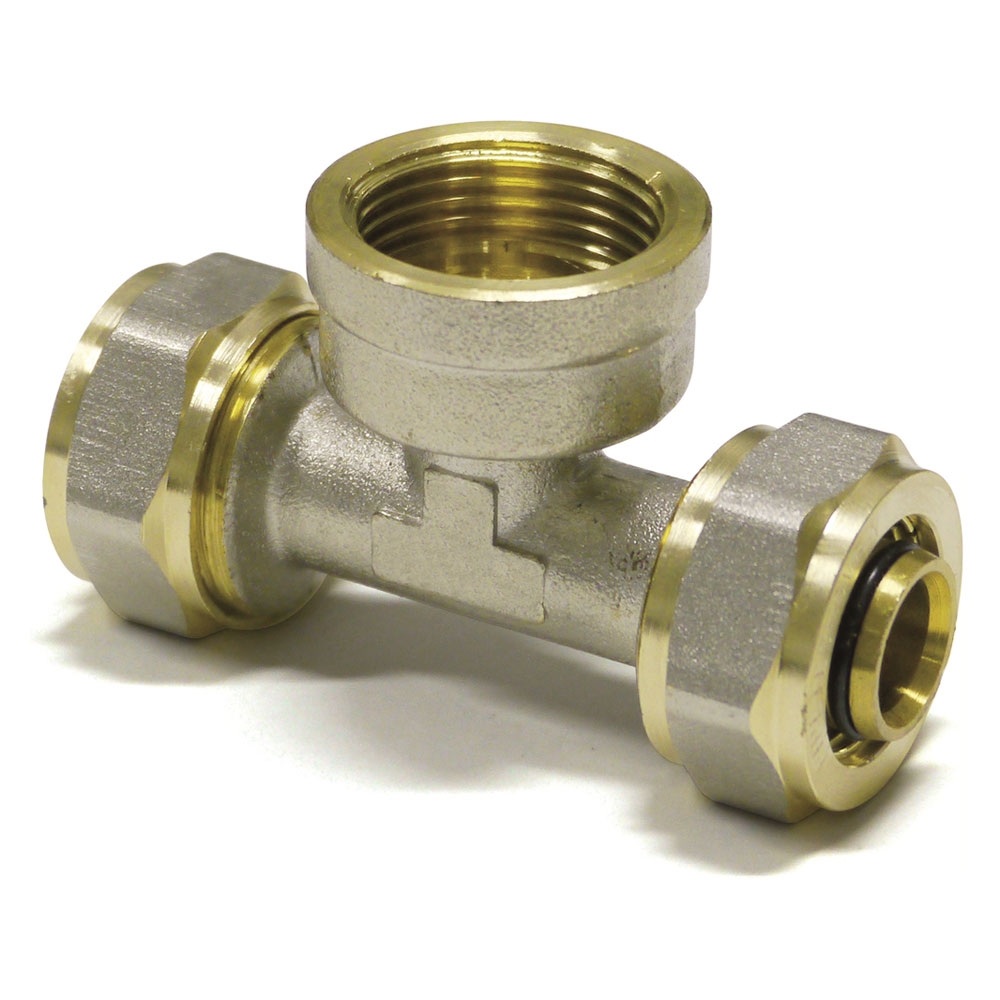 Klemmring Schraubfitting - T-Stück mit Innengewinde für Aluverbundrohr 16/20/26/32