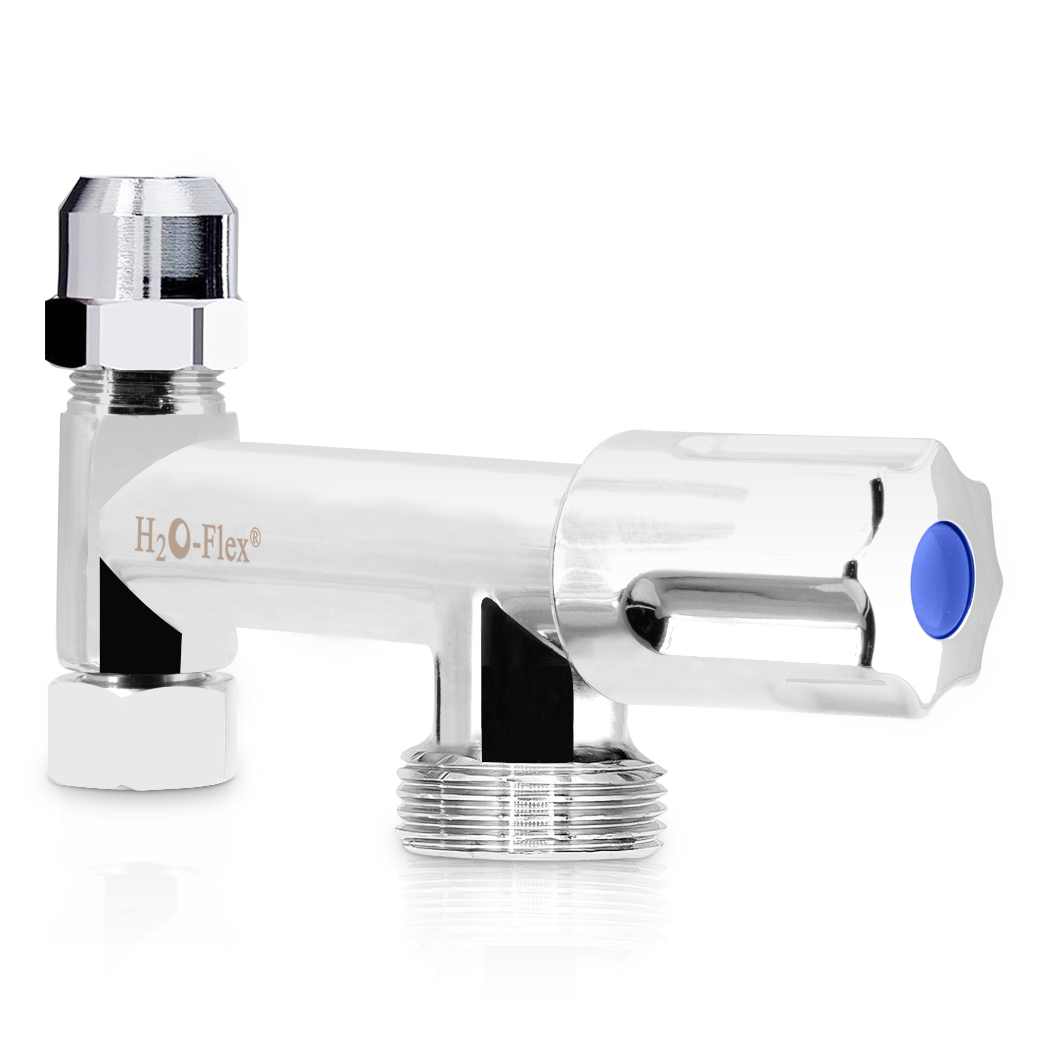 Gerätezusatzventil mit 3/8"AG (10mm Quetschverschraubung) und 3/4"AG – Bild 1